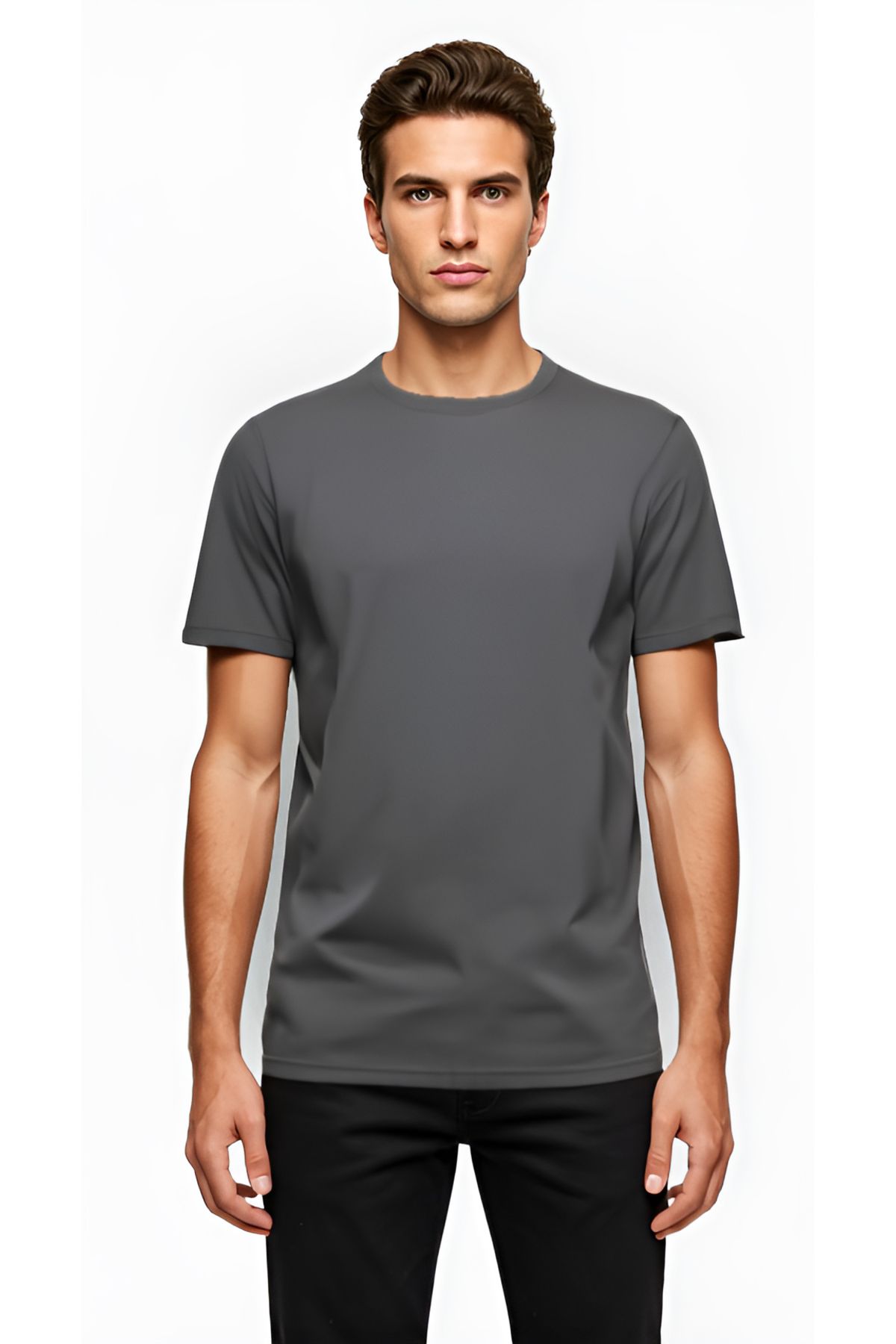 Baymen İnce Spor Mikro Kumaş Serin Tutan O Yaka Tshirt