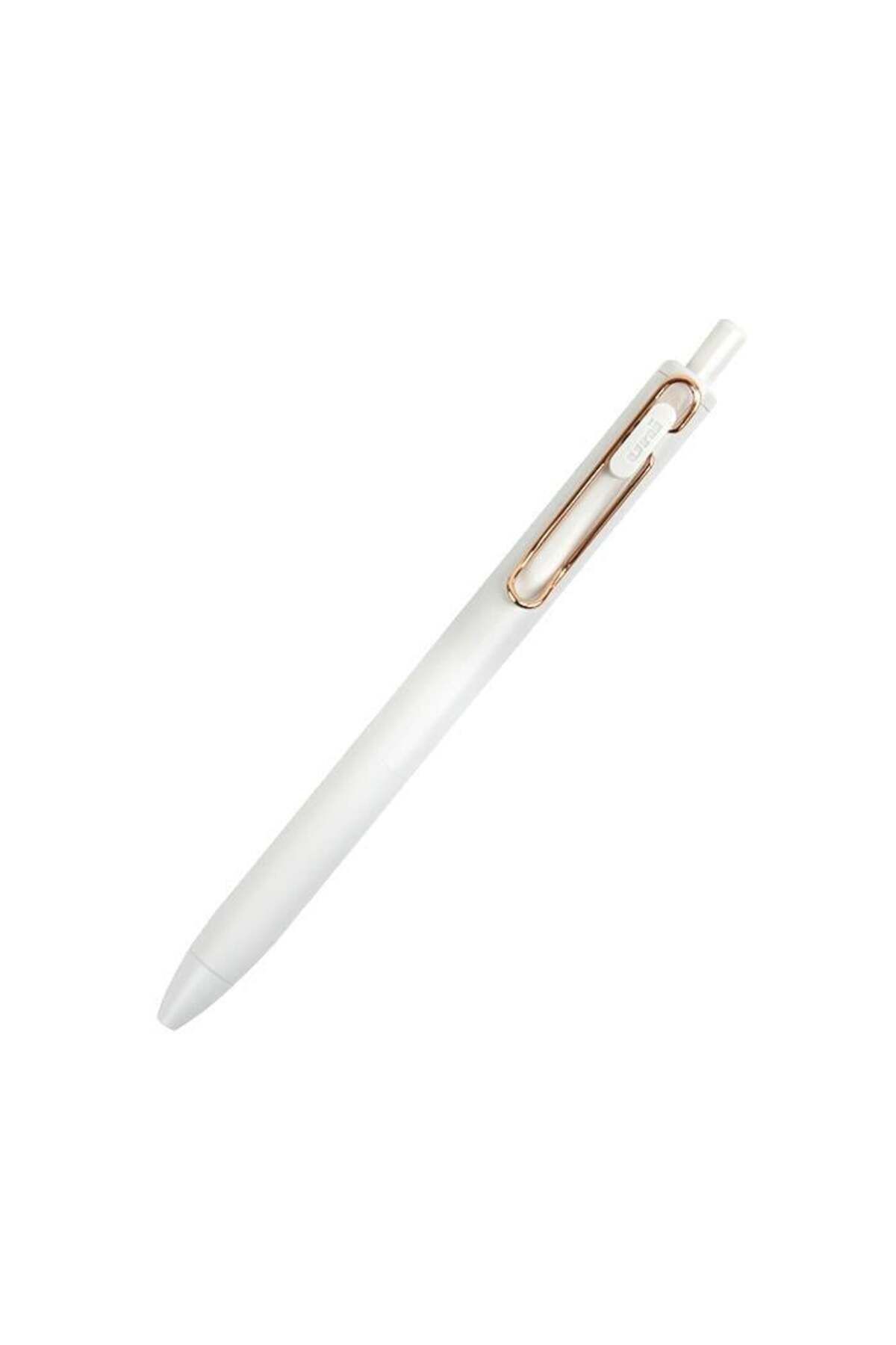 UNİ-BALL Uni-ball One Rose Gold Klips 0.5 mm Beyaz Jel Kalem