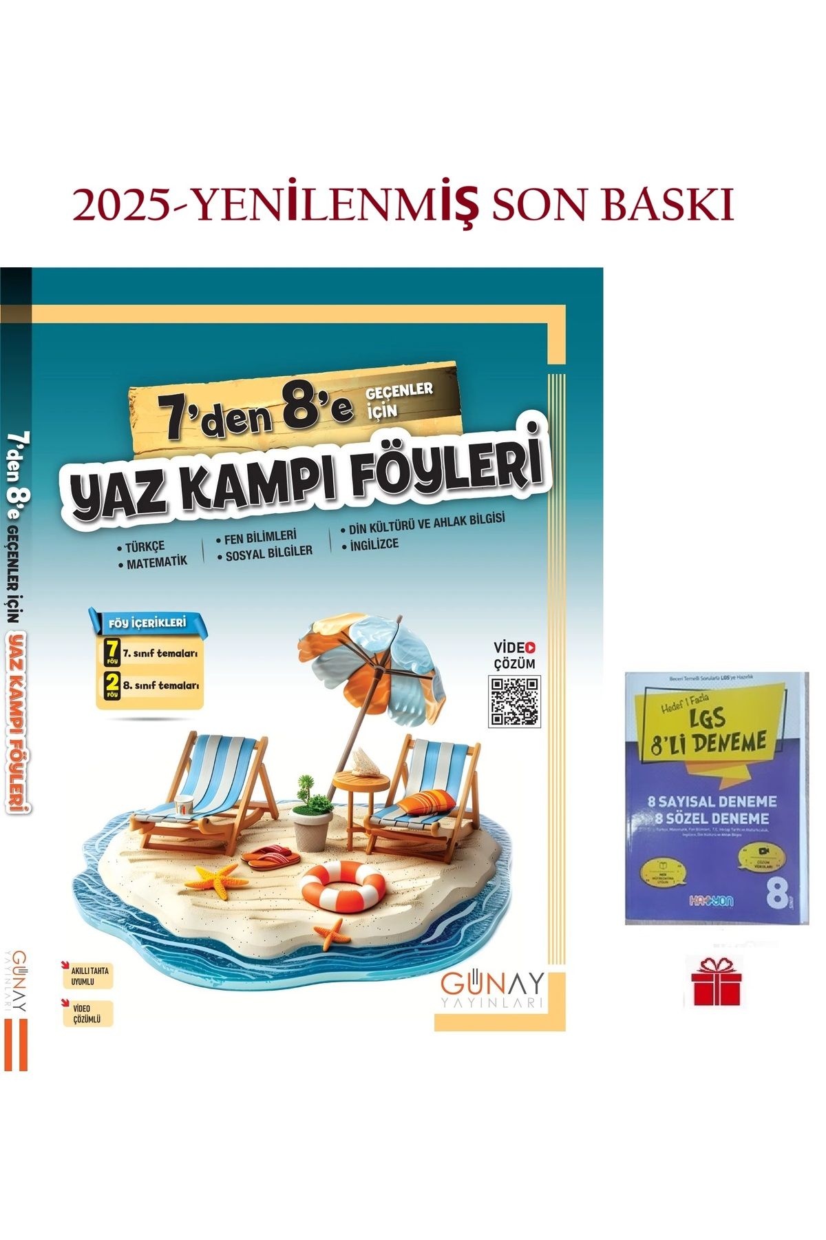 Günay Yayınları 7'den 8'e Geçenler İçin Yaz Tatili Föyleri ve 8'Li Sayısal ve Sözel Tüm Dersler Denememiz Hediye...!