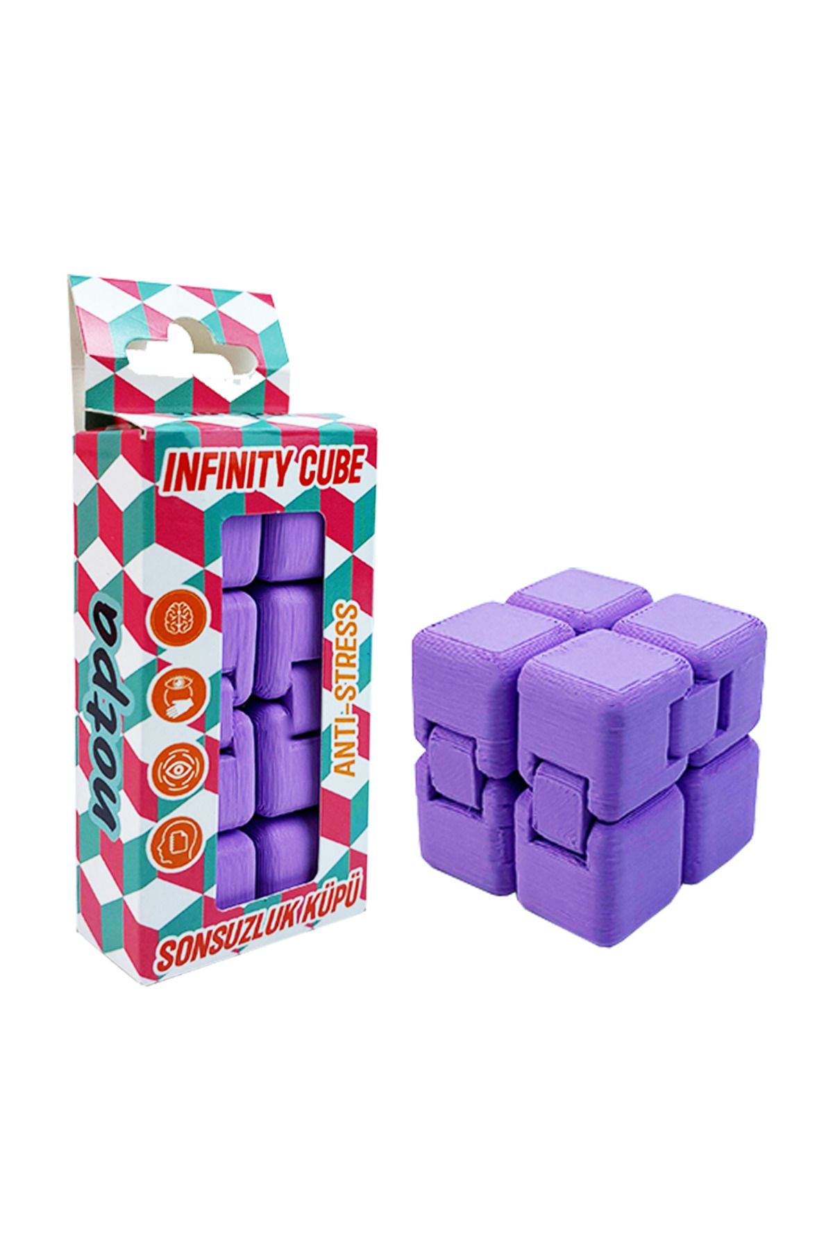 kutuTR Sonsuz Küp Stres Atma Küpü Stres Küpü(Infinity Cube) Mor