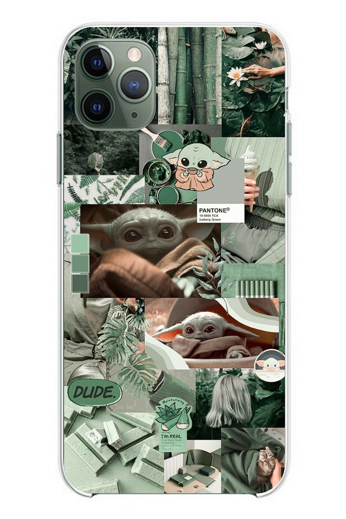 TechTree iPhone 11 PRO Uyumlu Yoda Kolaj Şeffaf Silikon Kılıf