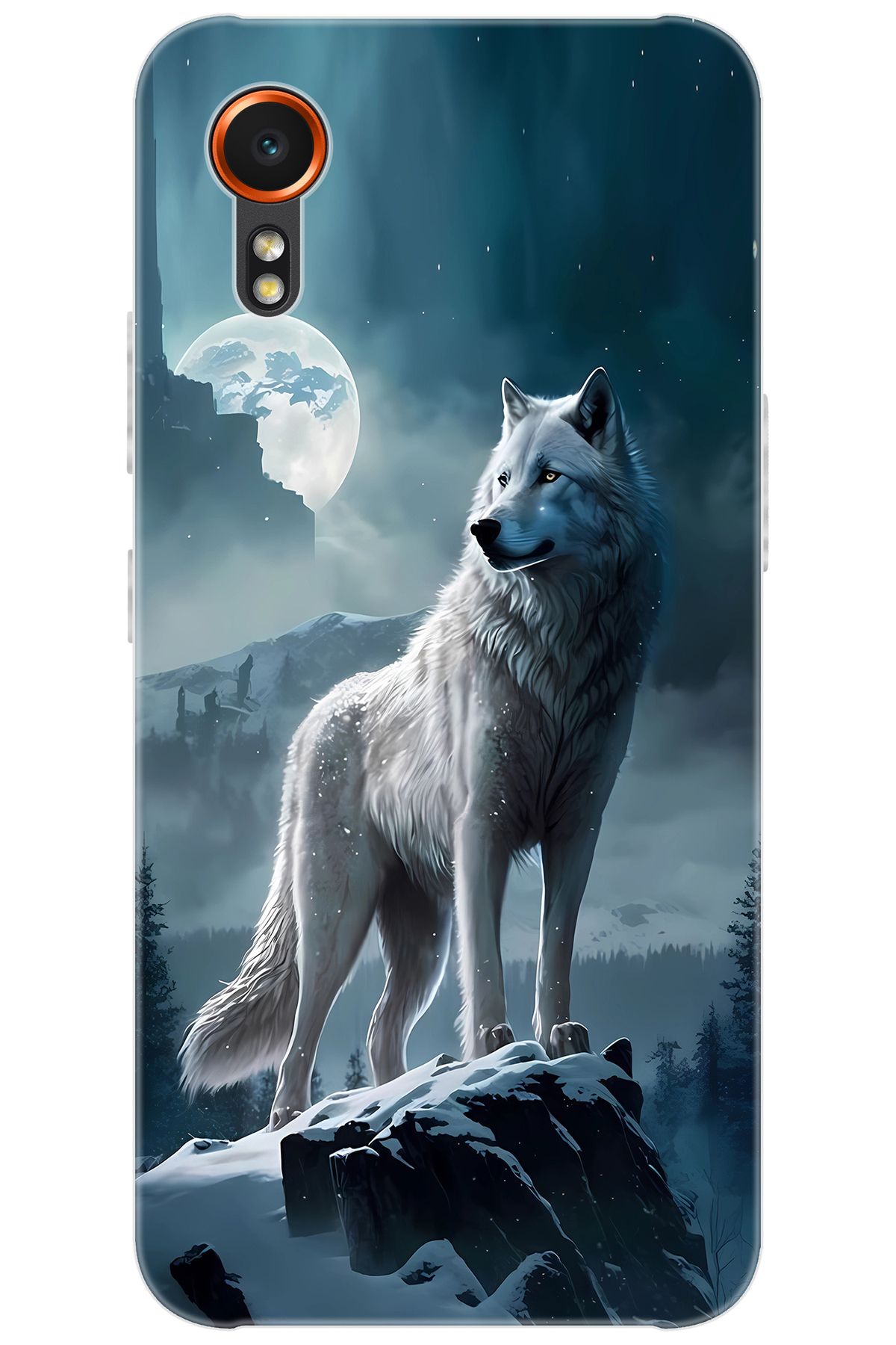 Ceppare Samsung Galaxy XCover7 (SM-G556B) Uyumlu Kılıf Desen Baskılı Silikon Kurt STK:683 CP-Sq5cweC