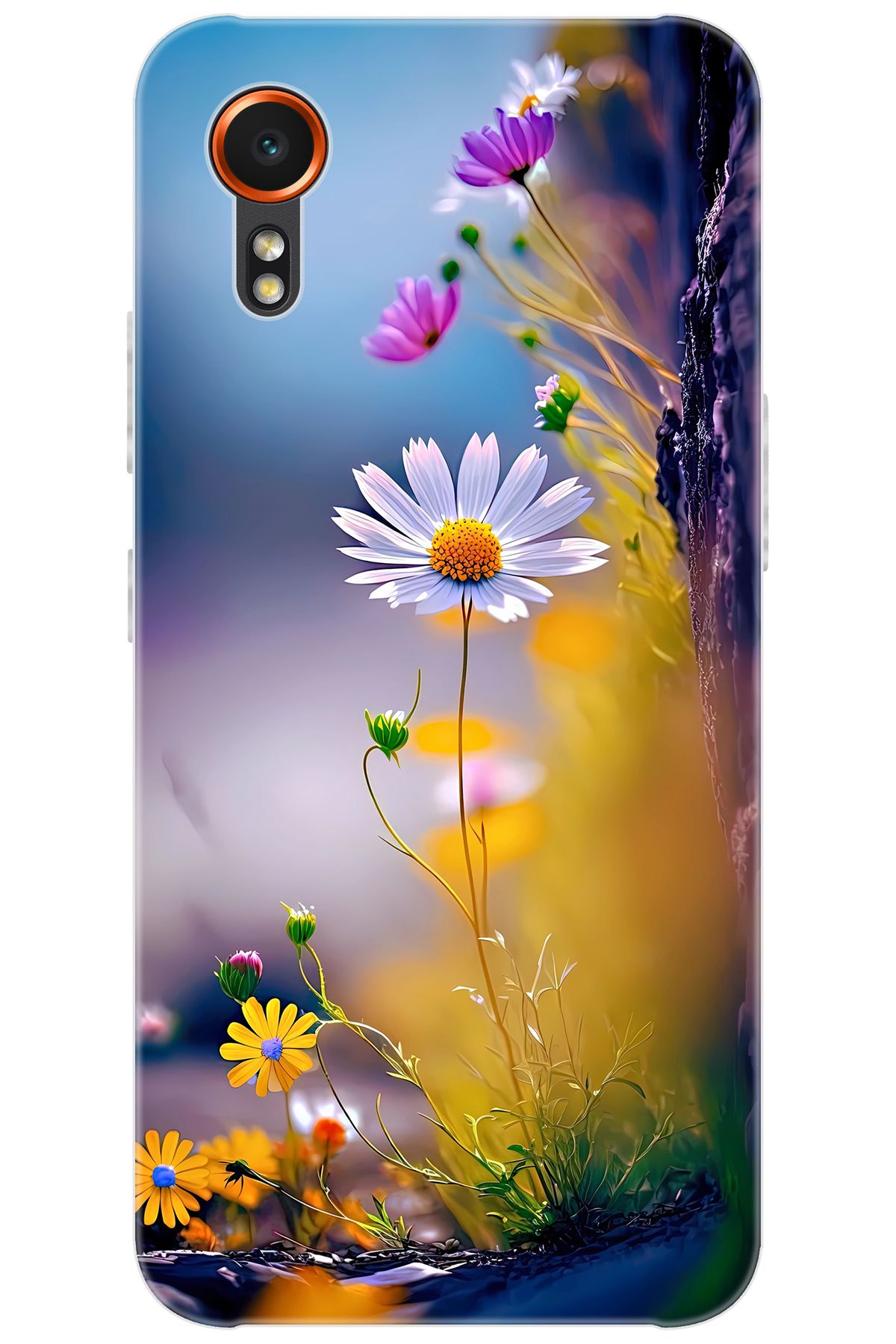 Ceppare Samsung Galaxy XCover7 (SM-G556B) Uyumlu Kılıf Desen Baskı Silikon Papatya Seri STK:1000 CP-Hi3Nle3