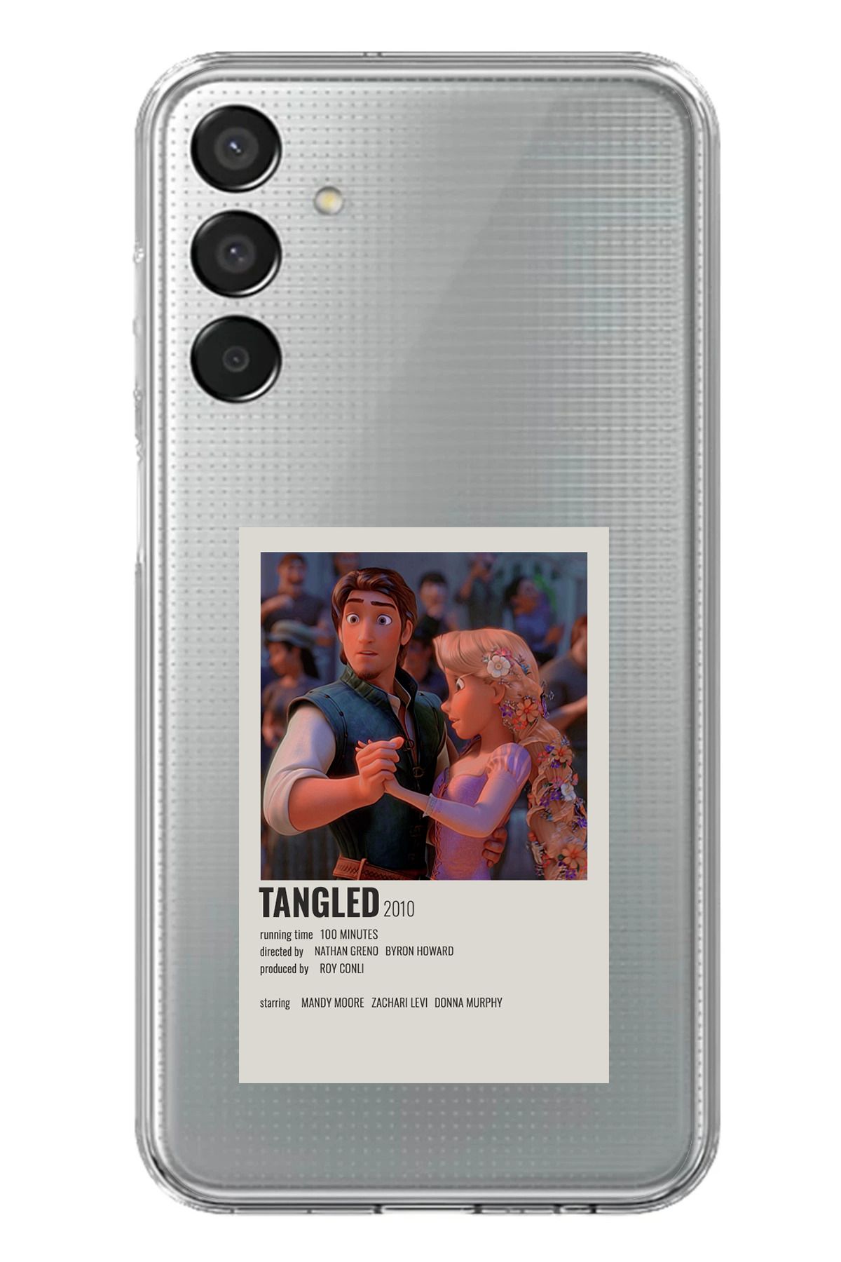 TechTree Samsung Galaxy M15 Uyumlu Rapunzel Tangled Tasarımlı Şeffaf Silikon Kılıf