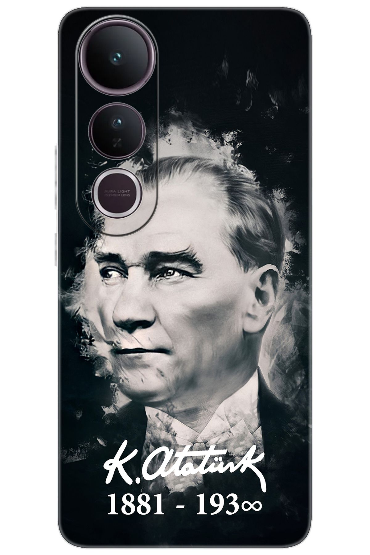 Ceppare Vivo V50 Lite 5G (V2441) Uyumlu Kılıf Desen Baskılı Silikon Mustafa Kemal Atatürk STK:388 CP-vGXCHzh