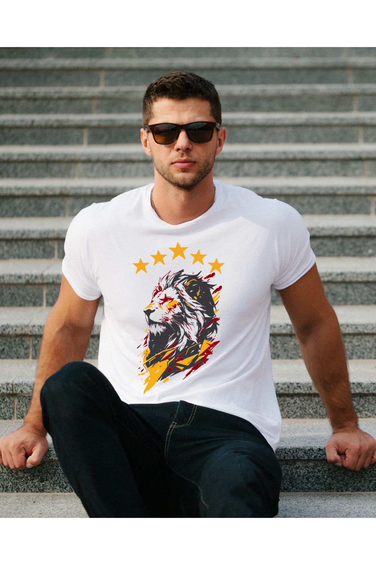 Gala Stile Lion Under The Stars Erkek Tişört