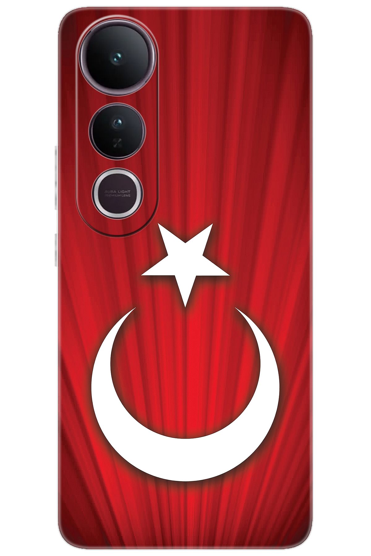 Ceppare Vivo V50 Lite 5G (V2441) Uyumlu Kılıf Desen Baskılı Silikon Türk Bayrağı Tasarım STK:382 CP-2wFhdOT