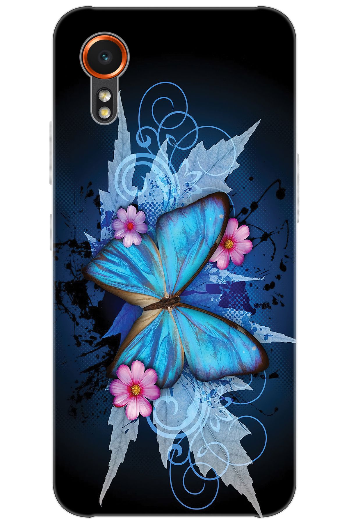 Ceppare Samsung Galaxy XCover7 (SM-G556B) Uyumlu Kılıf Desen Baskı Silikon Kelebek Resim STK:550 CP-0pSSTVb
