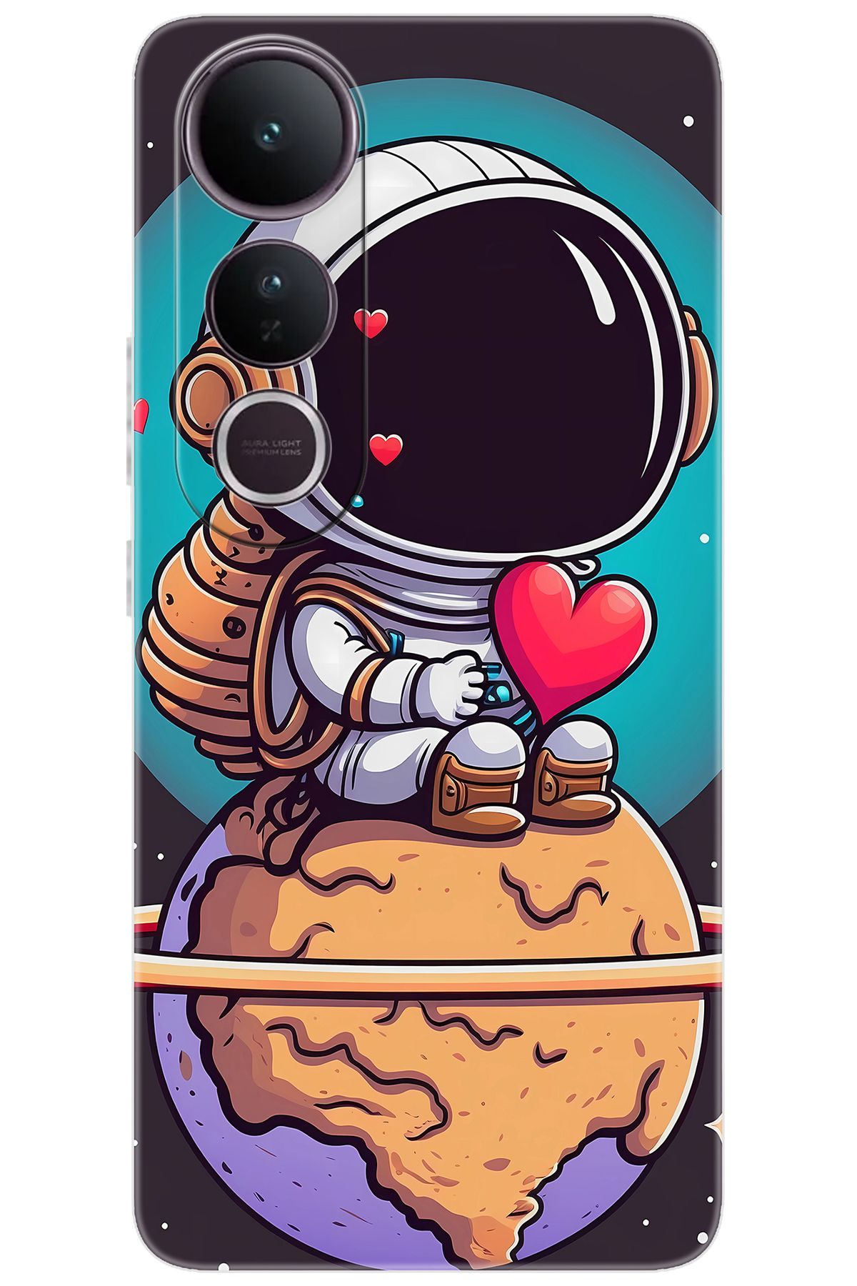 Ceppare Vivo V50 Lite 5G (V2441) Uyumlu Kılıf Desen Baskılı Silikon Astronot Serisi STK:1007 CP-PpD83FE