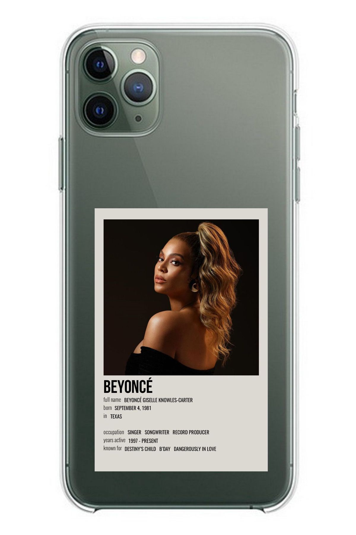 TechTree iPhone 11 PRO Uyumlu Beyonce Poster Şeffaf Silikon Kılıf