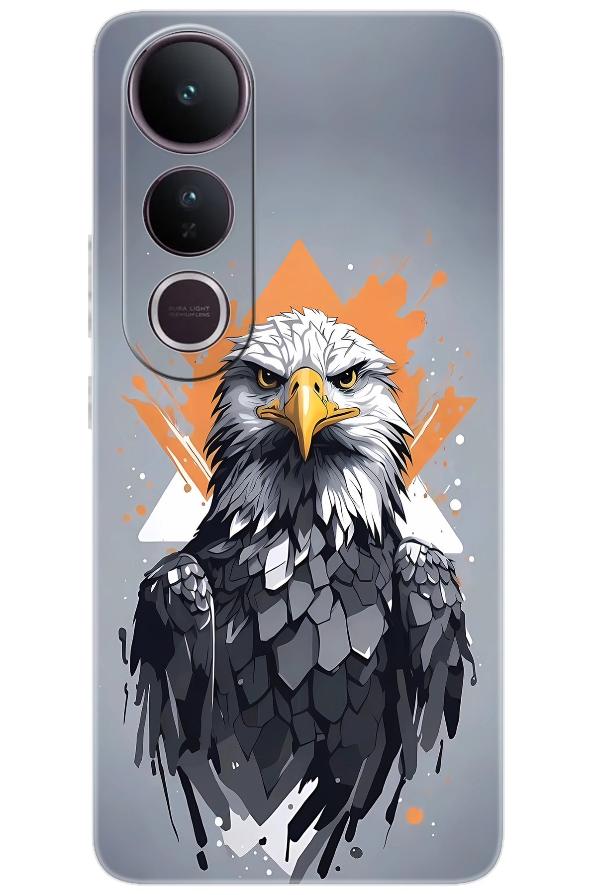 Ceppare Vivo V50 Lite 5G (V2441) Uyumlu Kılıf Desen Baskılı Silikon Kartal STK:639 CP-H9XWZkq