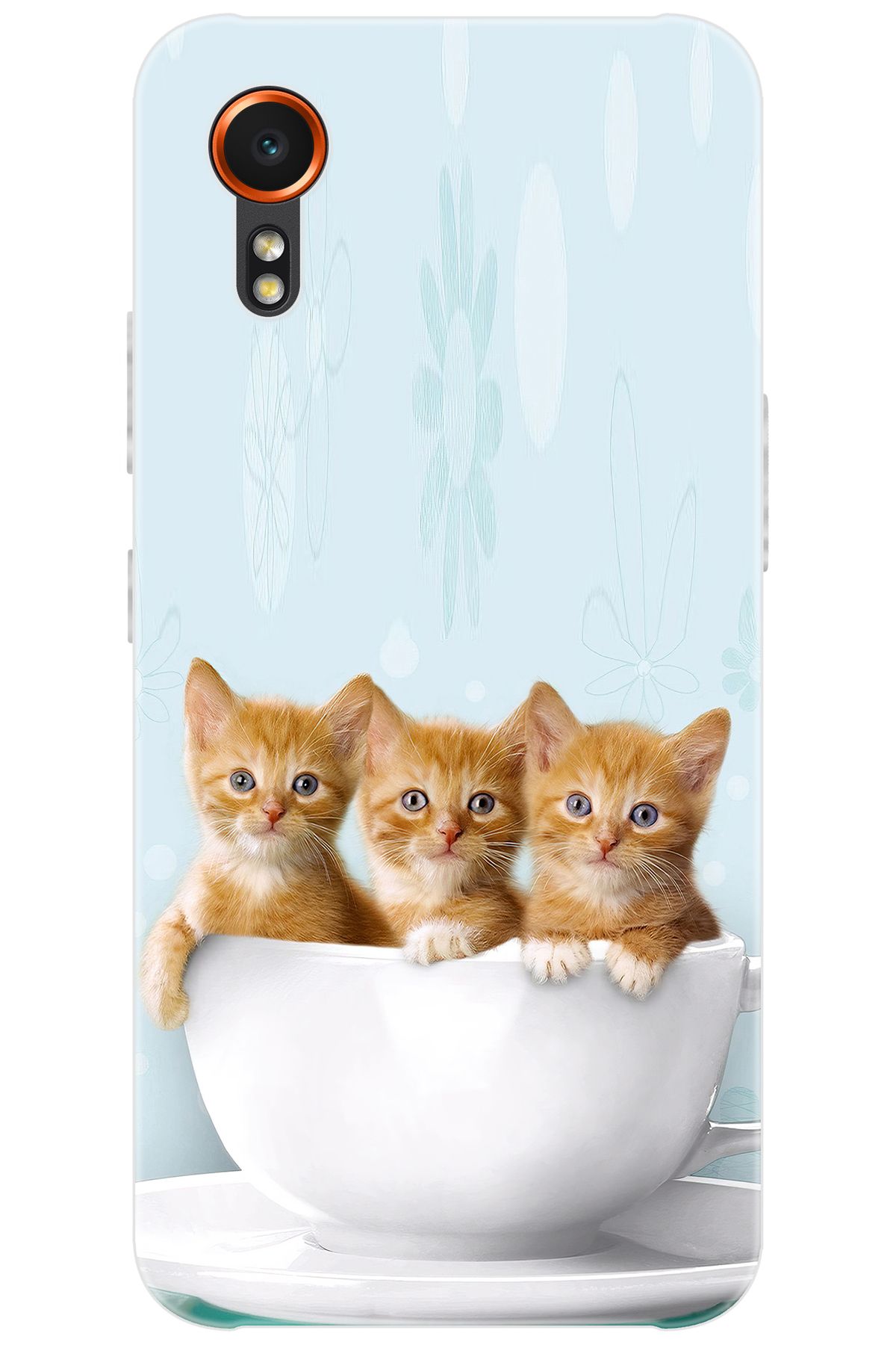 Ceppare Samsung Galaxy XCover7 (SM-G556B) Uyumlu Kılıf Desen Baskı Silikon Yavru Kediler STK:194 CP-cgOOVs4