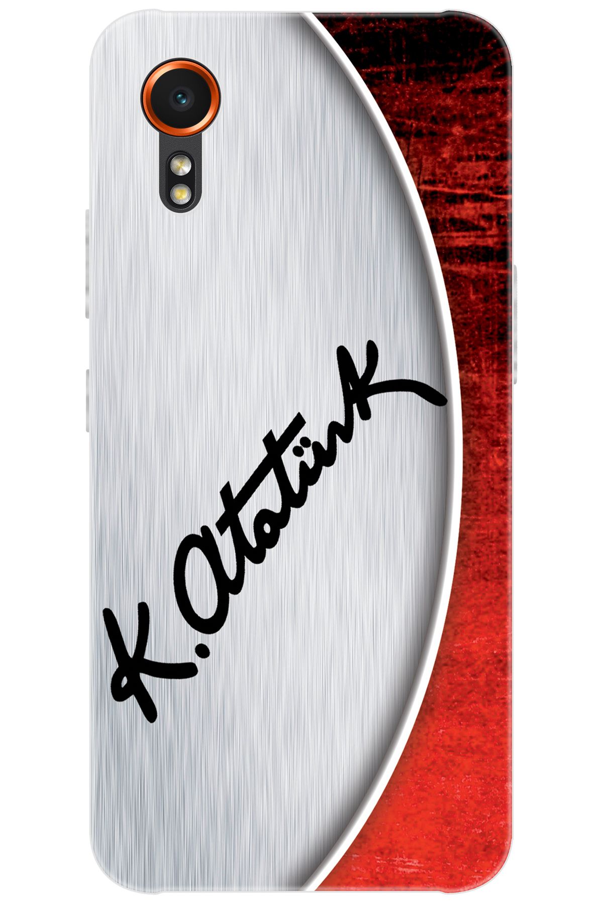 Ceppare Samsung Galaxy XCover7 (SM-G556B) Uyumlu Kılıf Desen Baskı Silikon Atatürk İmzası STK:393 CP-Uu5YxwA