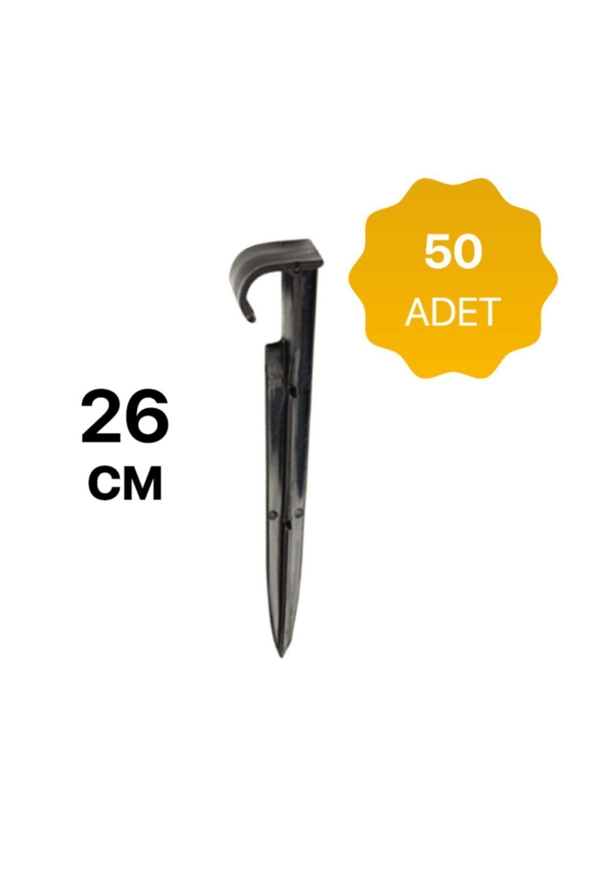 SerDrip Çengelli 26 Cm Boru Sabitleme Kazığı 50 Adet Damlama Sulama Hortumu Ek Parçası Aparatı