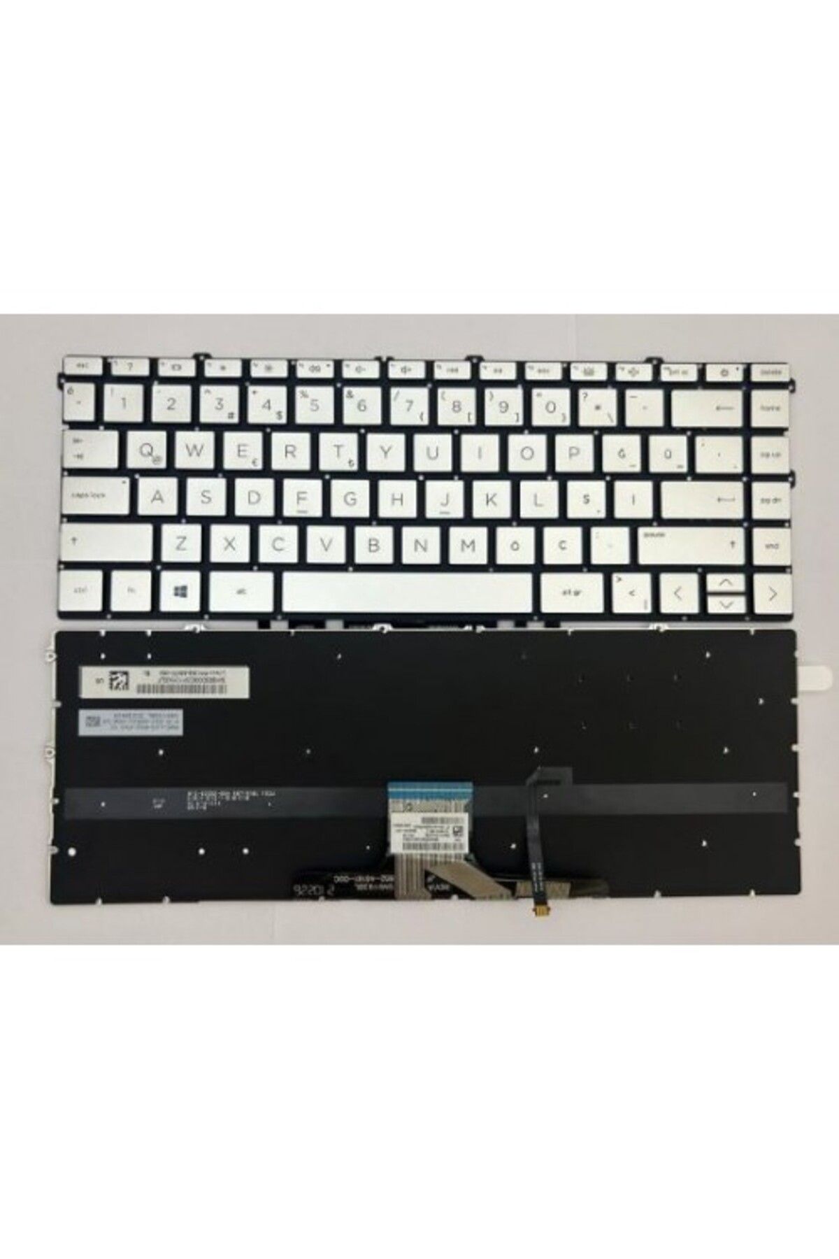 NION Hp Pavilion 14-DV0030NT 4H0U6EA Notebook Klavye (Gümüş TR IŞIKLI)