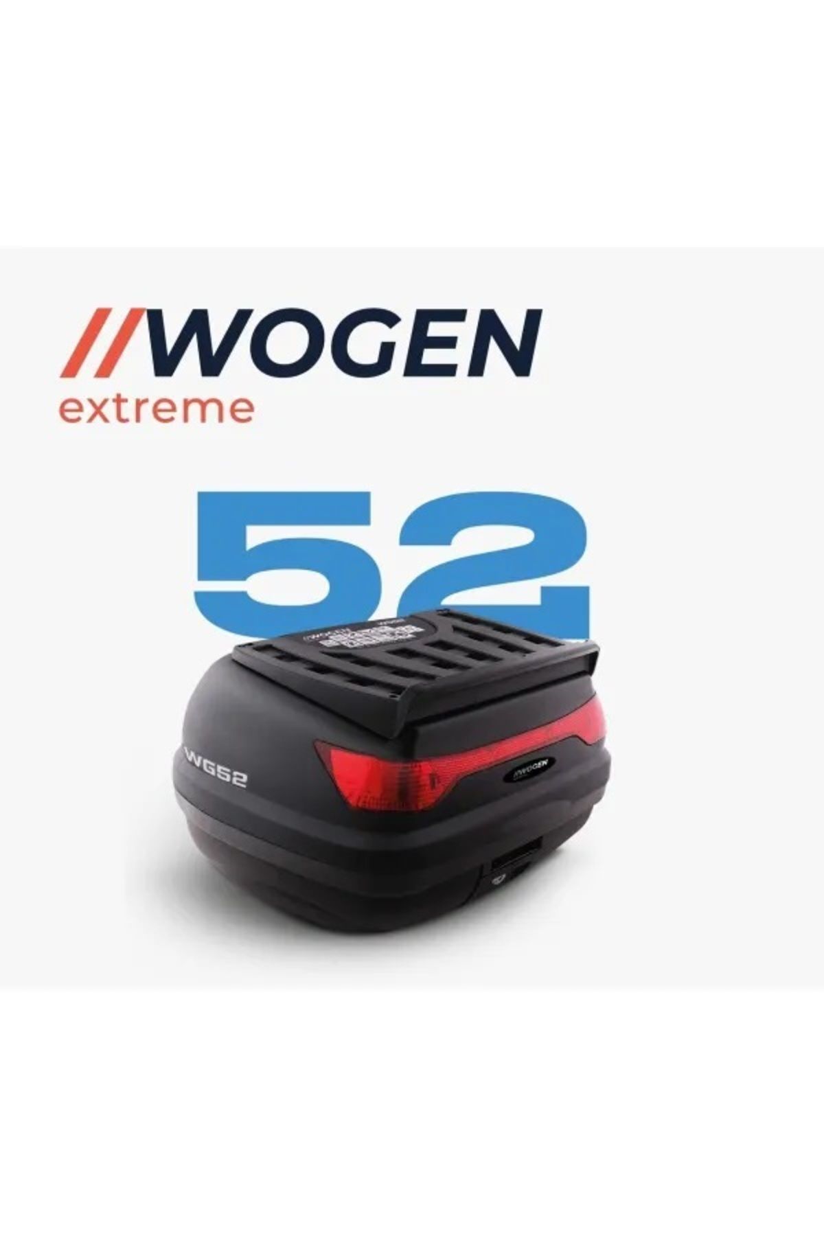 WOGEN BERMOT WOGEN KUBA NEWLİGHT 125 PRO MOTOSİKLET ARKA ÇANTA 52 LİTRE ÜST BAGAJ BASİC SİYAH