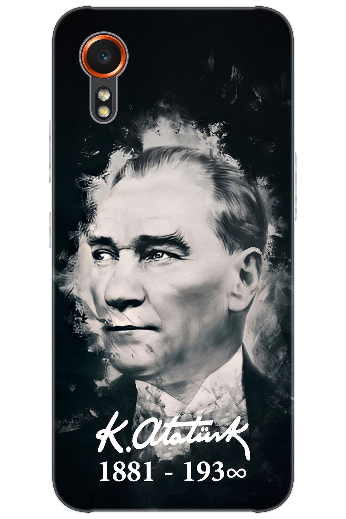 Ceppare Samsung Galaxy XCover7 (SM-G556B) Uyumlu Kılıf Desen Silikon Mustafa Kemal Atatürk STK388 CP-C0HFWf6