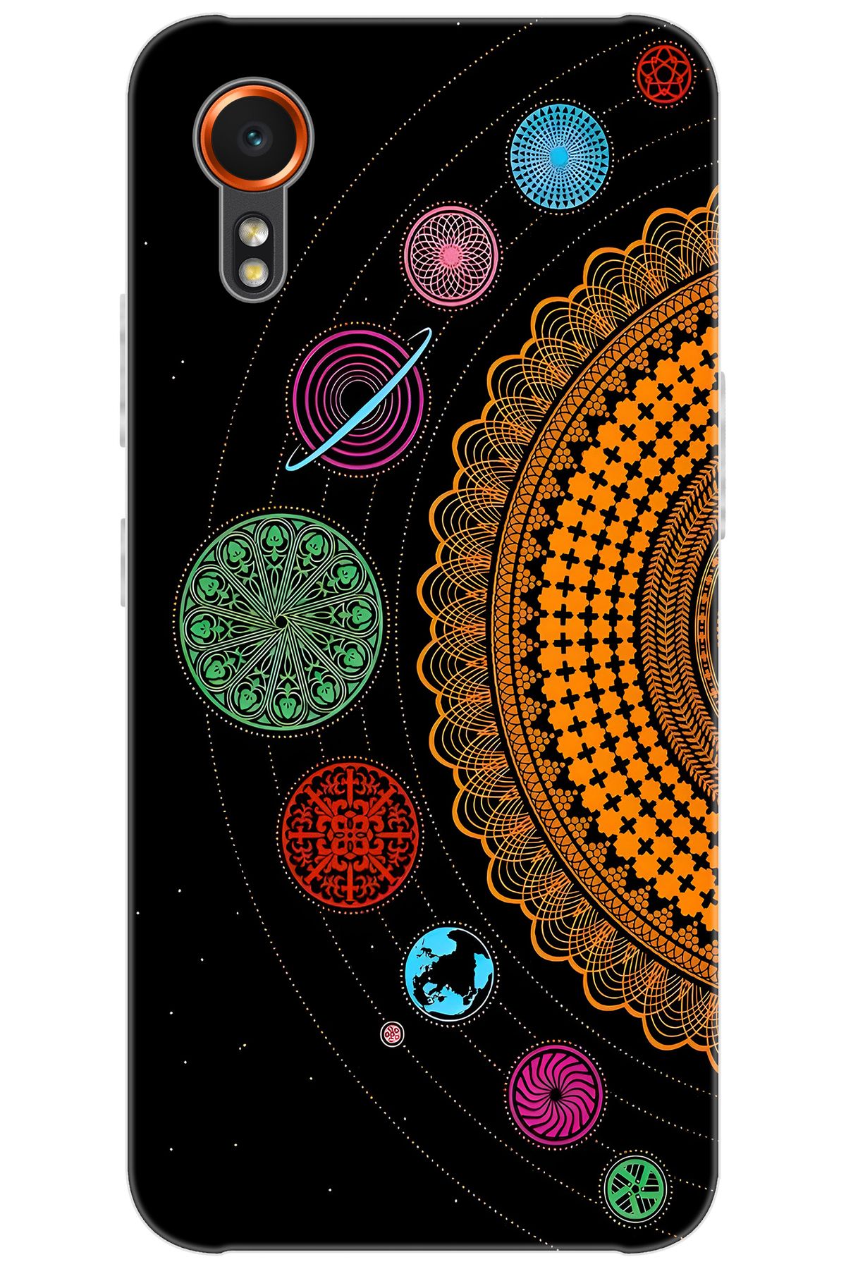 Ceppare Samsung Galaxy XCover7 (SM-G556B) Uyumlu Kılıf Desen Silikon Gezegenler Tasarım STK:648 CP-lxs7zGy