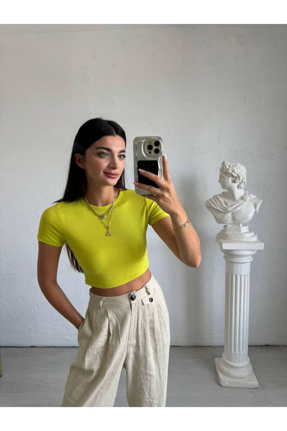 Alesta Basic Crop Bluz