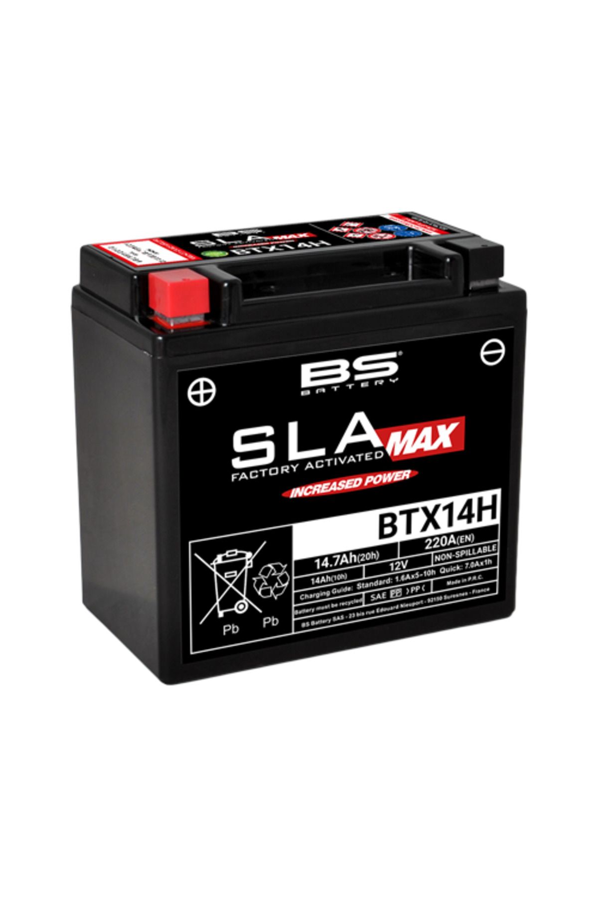BS Battery Btx14h Sla Max 2006-2007 Piaggio X9 250 Uyumlu Akü Bs Jel Akü