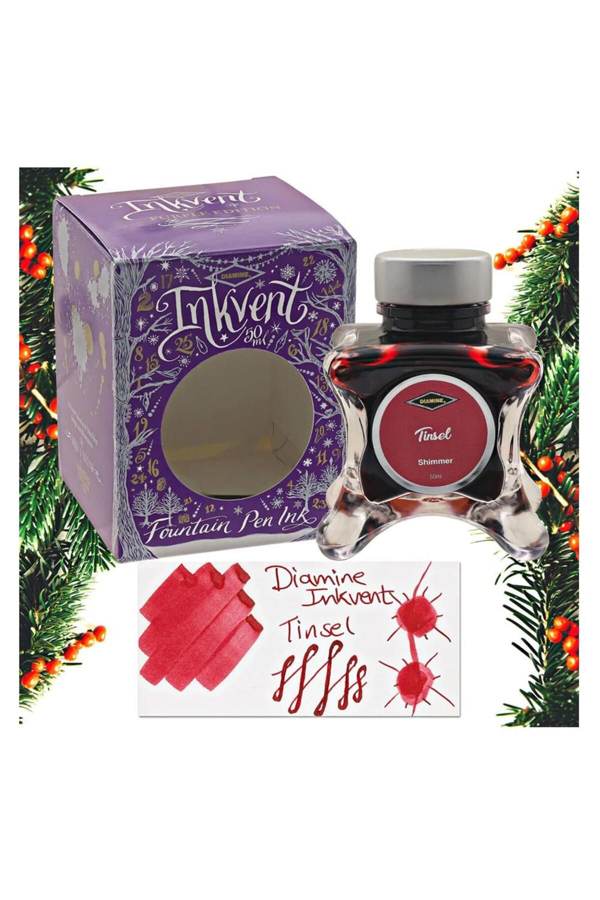 Diamine Inkvent Purple Collection Şişe Mürekkep 50ml Tinsel