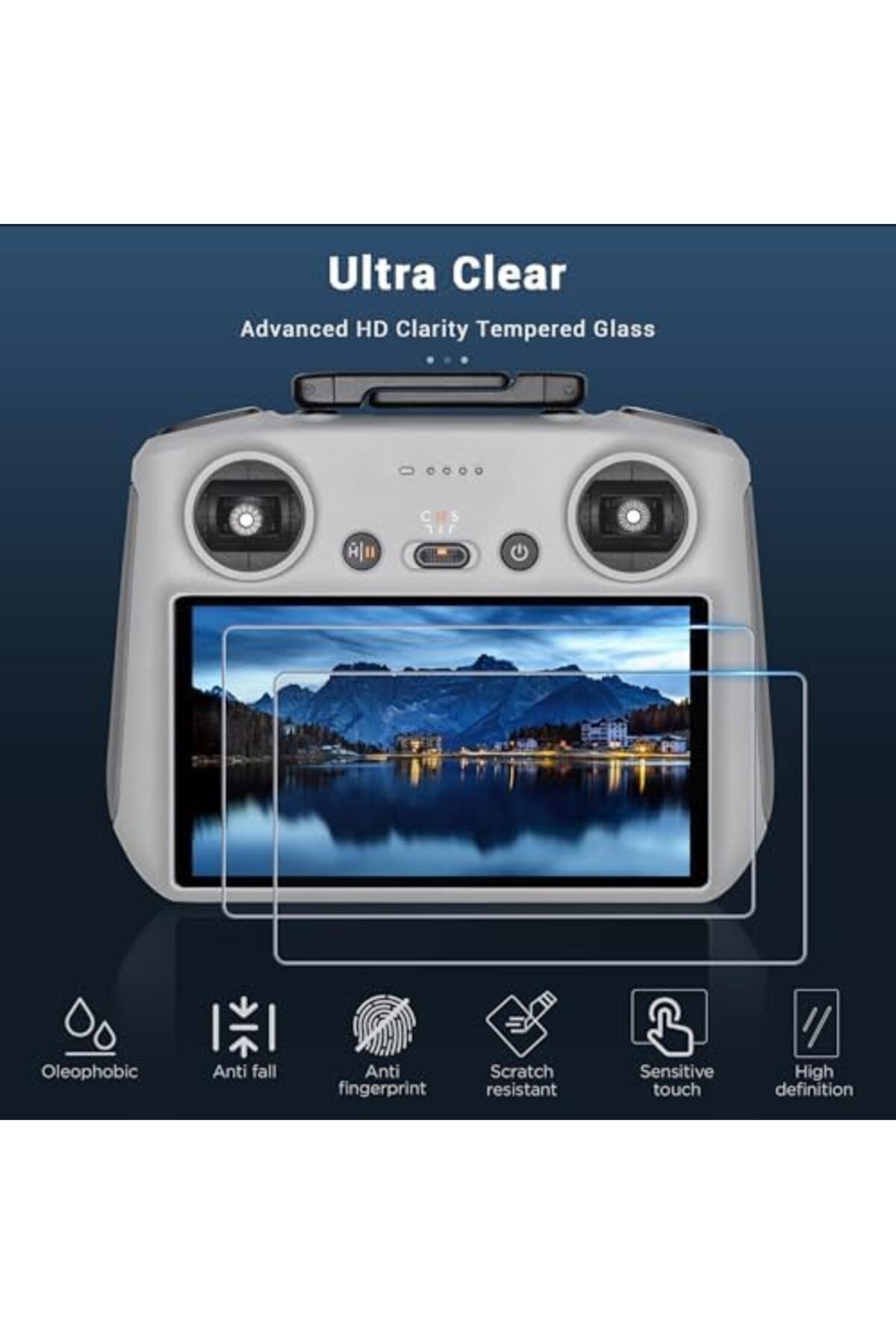 Protector-de ecran CYNOVA DJI Mini 4 Pro pentru DJI RC2, [Kit de aliniere automata] Controller DJI R 6