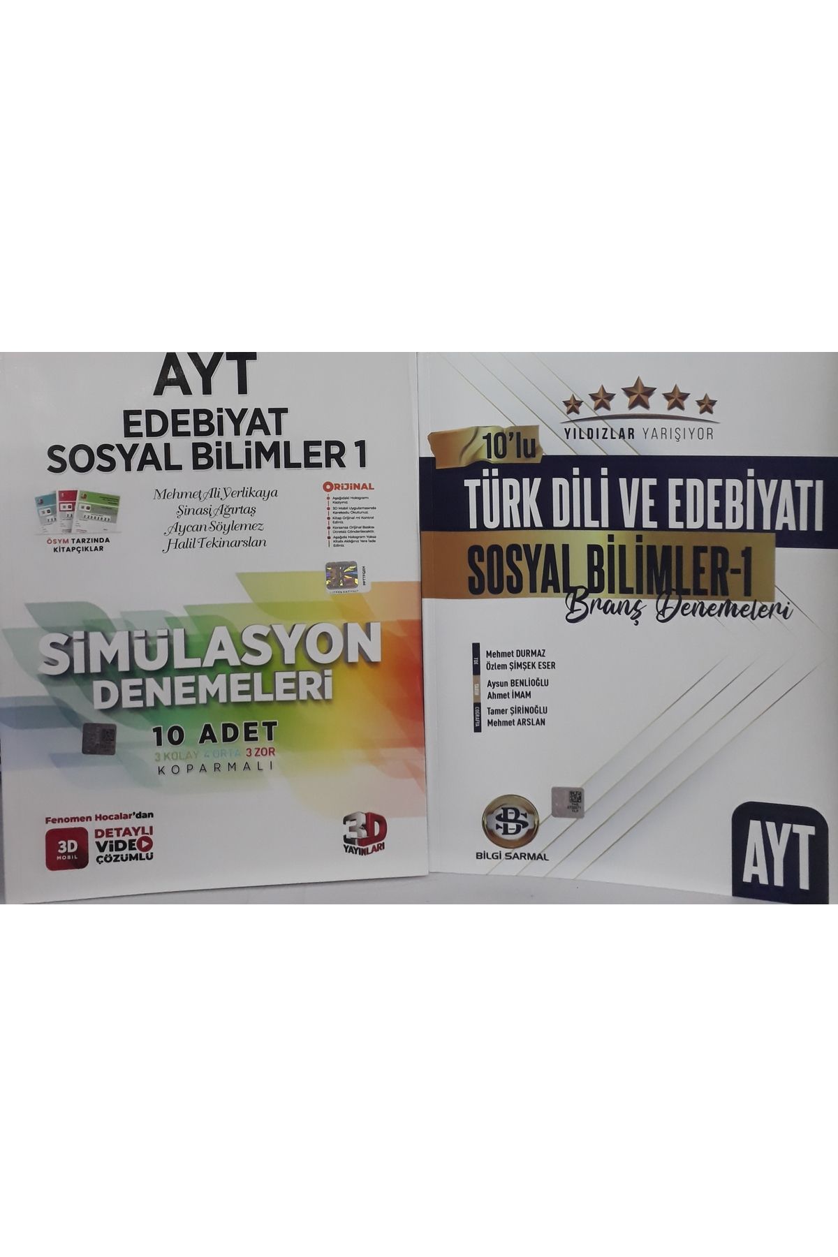 Üç Dört Beş Yayıncılık 2024-2025 ayt edebiyat sosyal bilimler 1 deneme seti 2 kitap