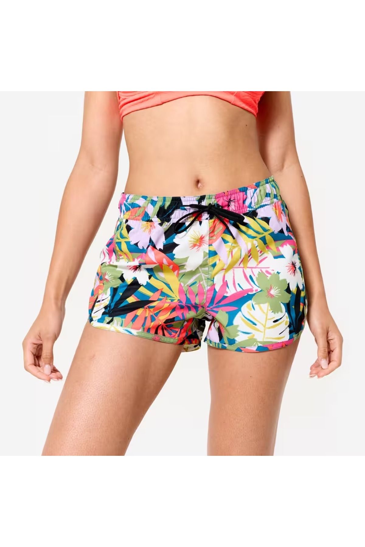 Decathlon Kadın Kısa Deniz Şortu/Boardshort - Çiçek Desenli - TINI