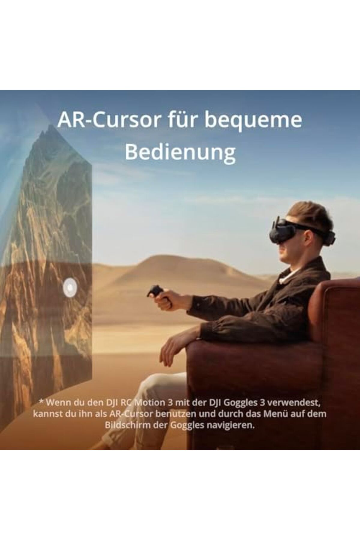 DJI-RC Motion 3, smart FPV remote controller with immersive motion control, compact and portable, fr 4