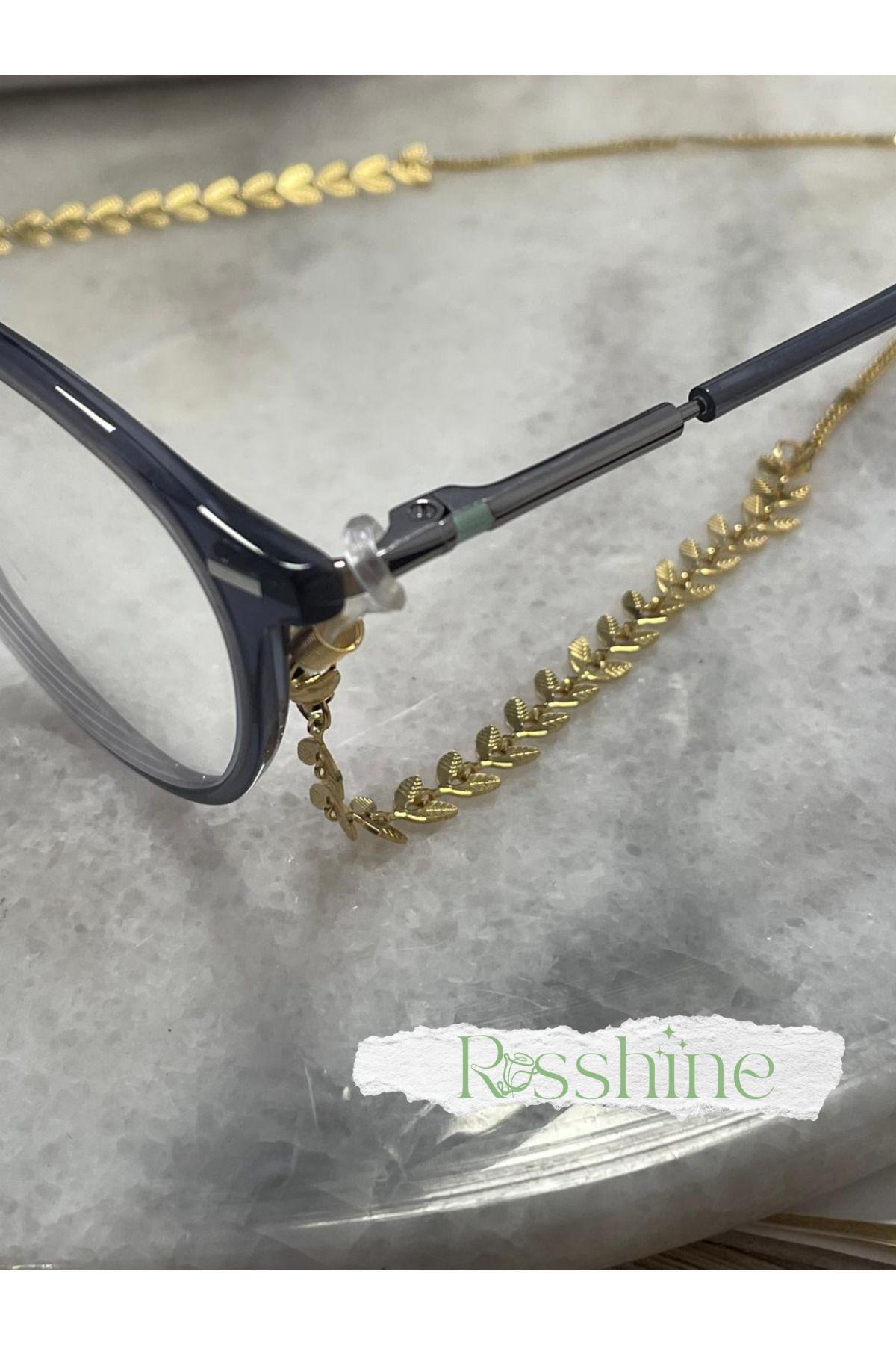 rosshine Gold Yaprak Model Gözlük Askısı
