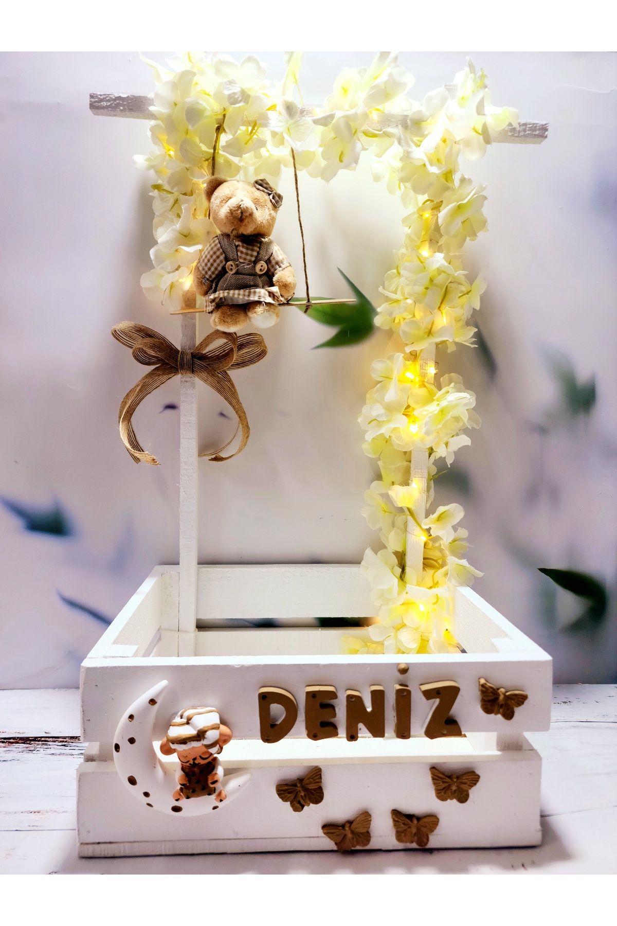 glow moon 40 Uçurma Sepeti / Kırk Uçurma Sepeti / Babyshower / Bebek Hediye Sepeti /teyze Sepeti/hala Sepeti