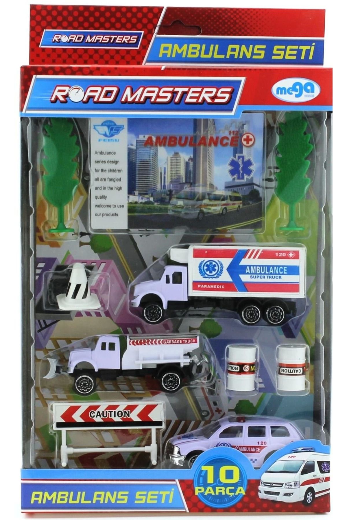 Emperium Ağaçlı Metal Ambulans Seti Jp9103