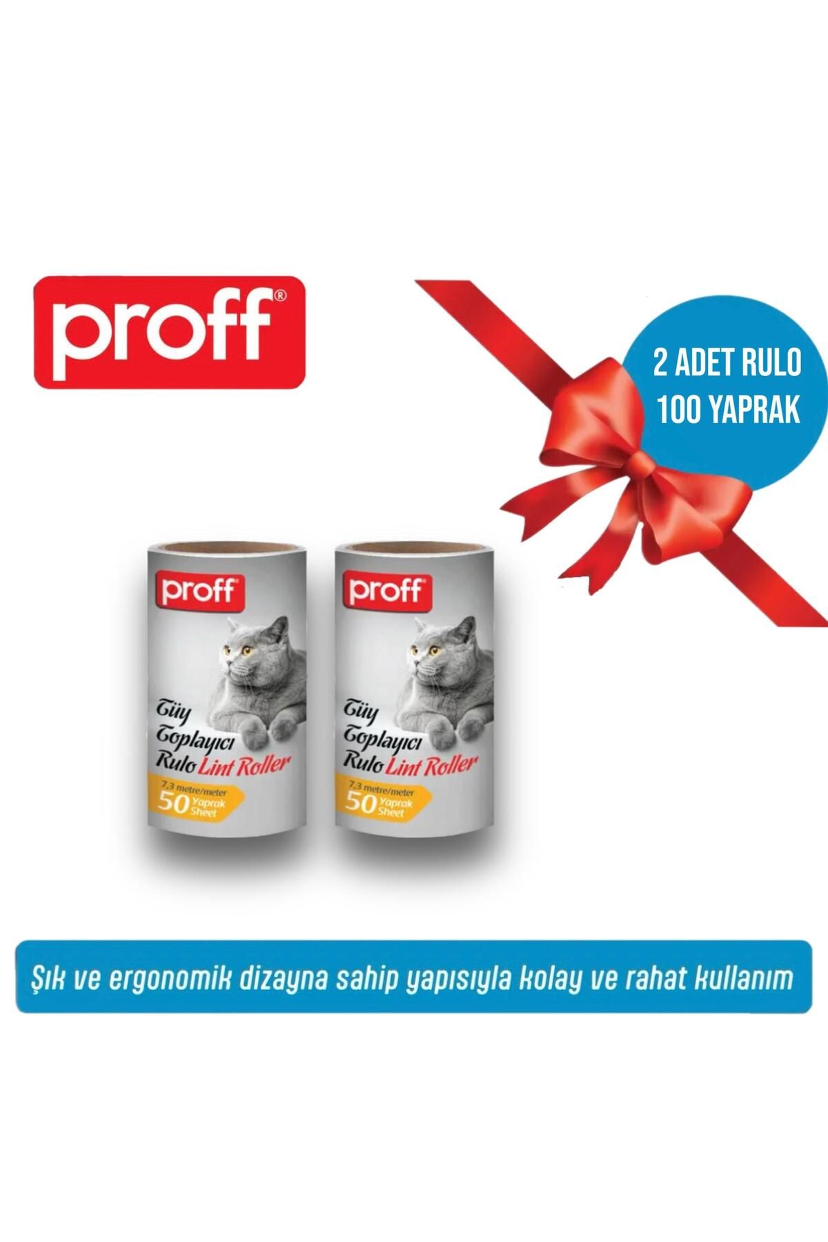 Proff Tüy Toplayıcı 2’Li Yedek Rulo (2X50 = 100 YAPRAK)