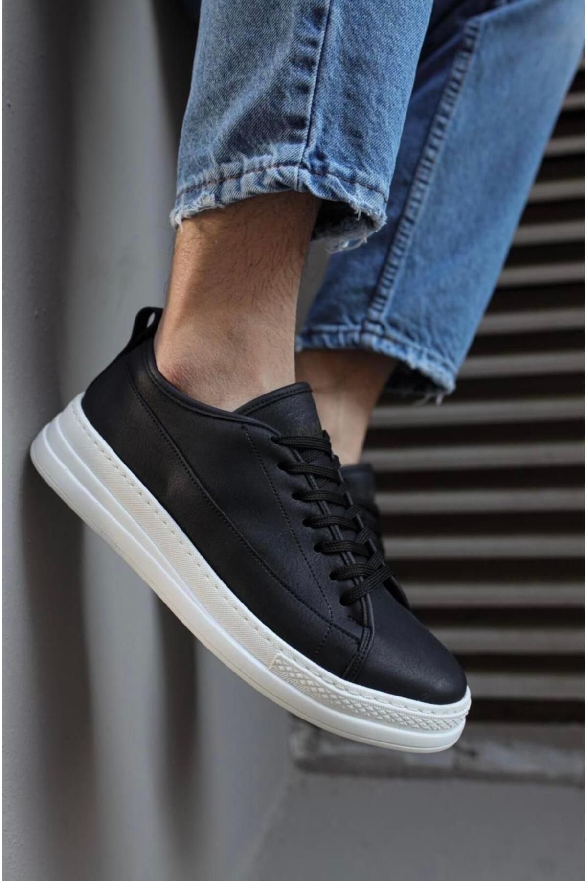 Byshoes Knack Sneakers Ayakkabı 010 Siyah (Beyaz Taban)