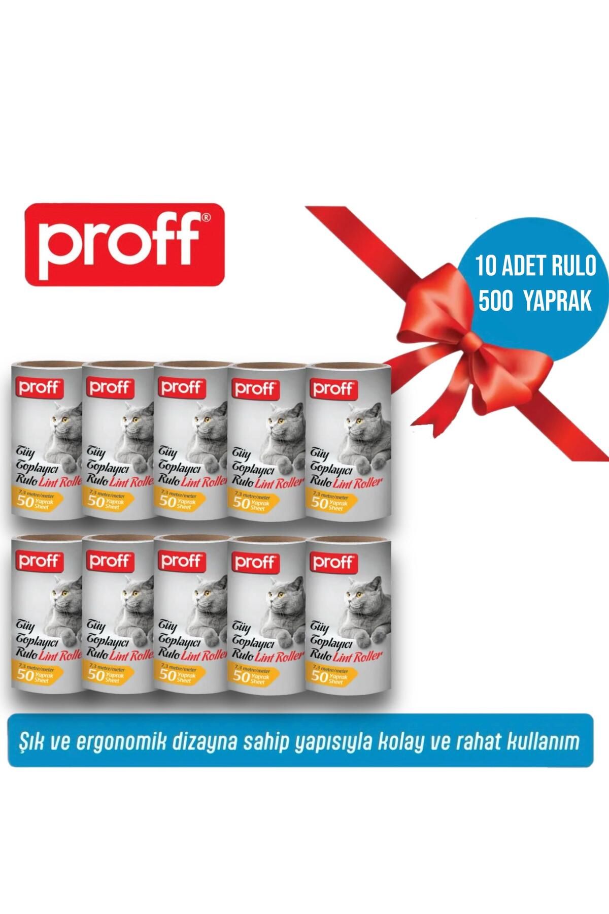 Proff Tüy Toplayıcı 10’Lu Yedek Rulo (10X50 = 500 YAPRAK)