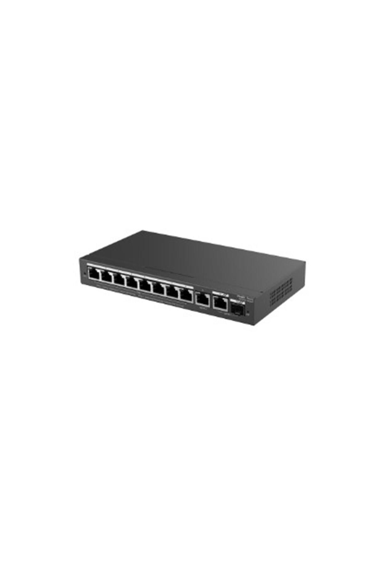 RUIJIE -Reyee RG-ES210GS-P 8 Port Poe+ 10-100-1000 Mbps +1 Port SFP Yönetilebilir Switch Çelik Kasa