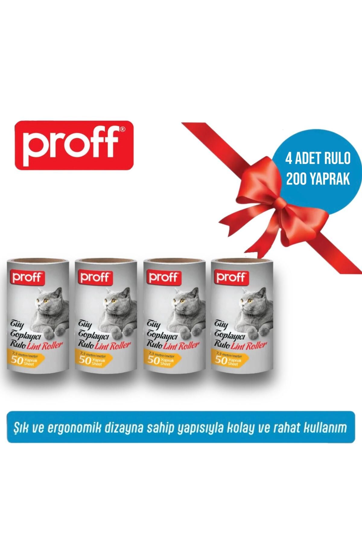 Proff Tüy Toplayıcı 4’Li Yedek Rulo (4X50 = 200 YAPRAK)