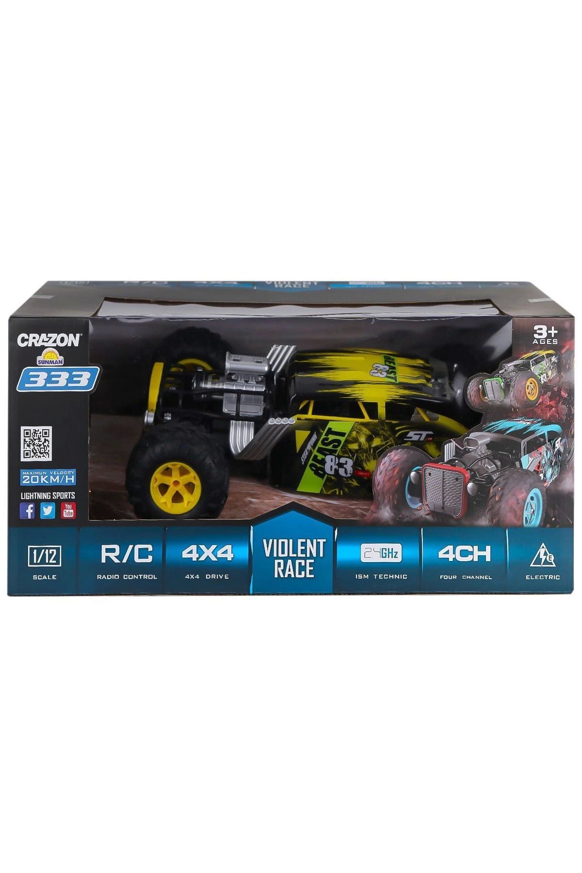 Emperium 5014 Kumandalı 4x4 Crazon Arazi Aracı 1:12 -Sunman