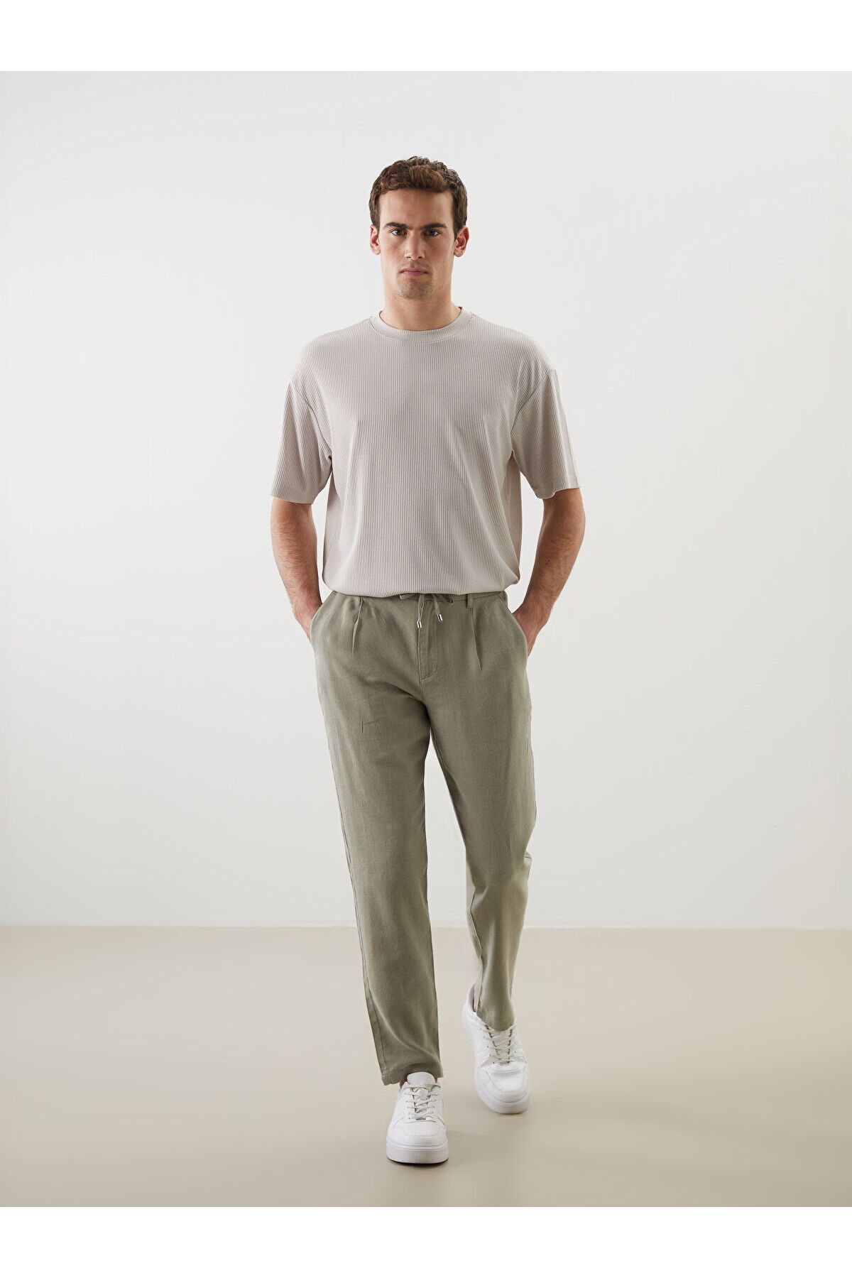 LC Waikiki Slim Fit Keten Karışımlı Erkek Pantolon