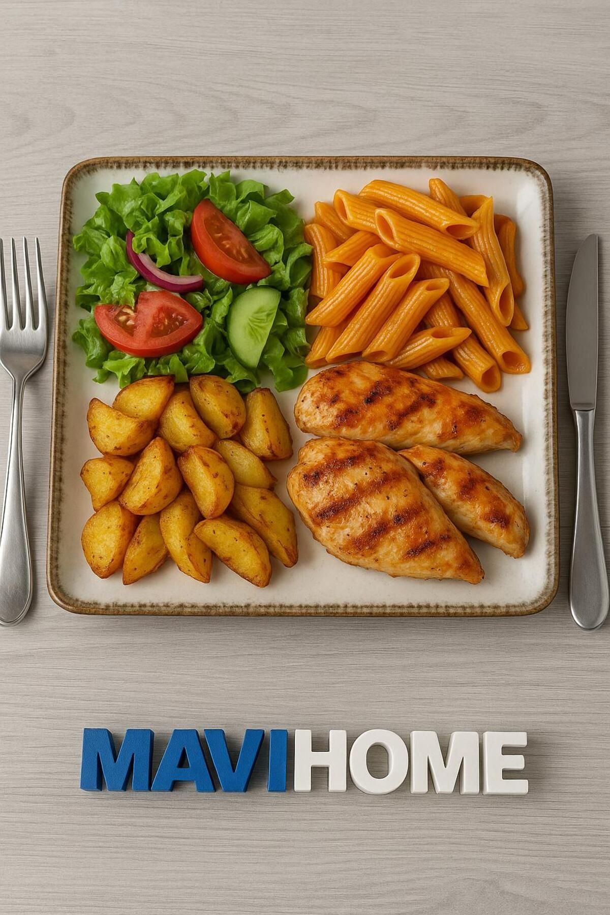 MAViHOME Tan Serisi 26 x 20 Cm Sunum Tabağı Tekli