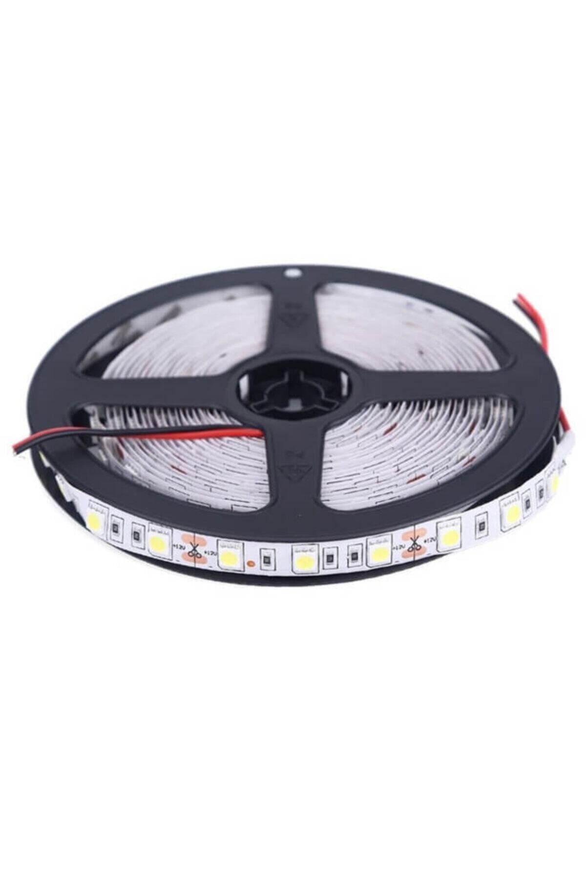 SatışMax 5 Metre Smd 5050 3 Çip Silikonsuz Iç Mekan Şerit Led