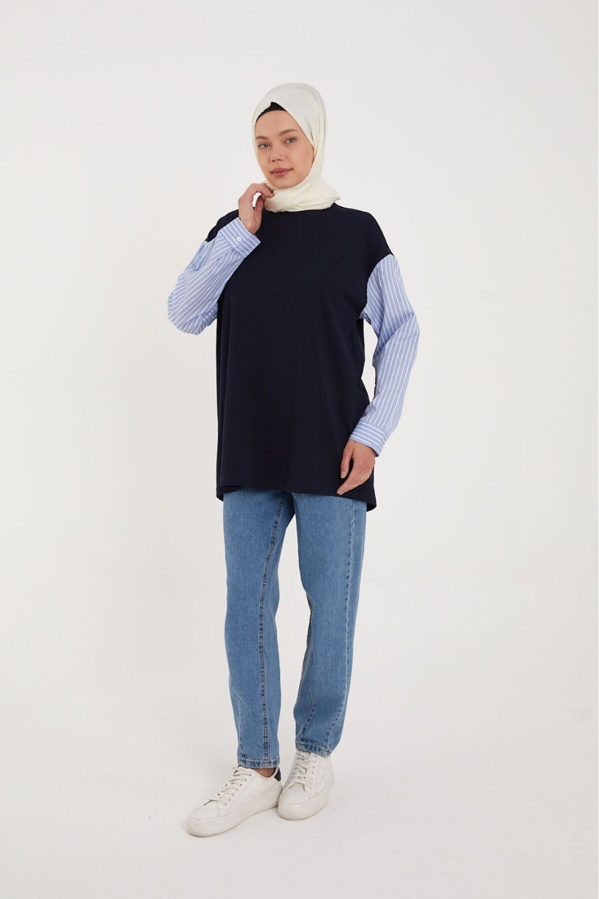 ZAZZONİ DOKUMA KOLLU SWEATSHIRT