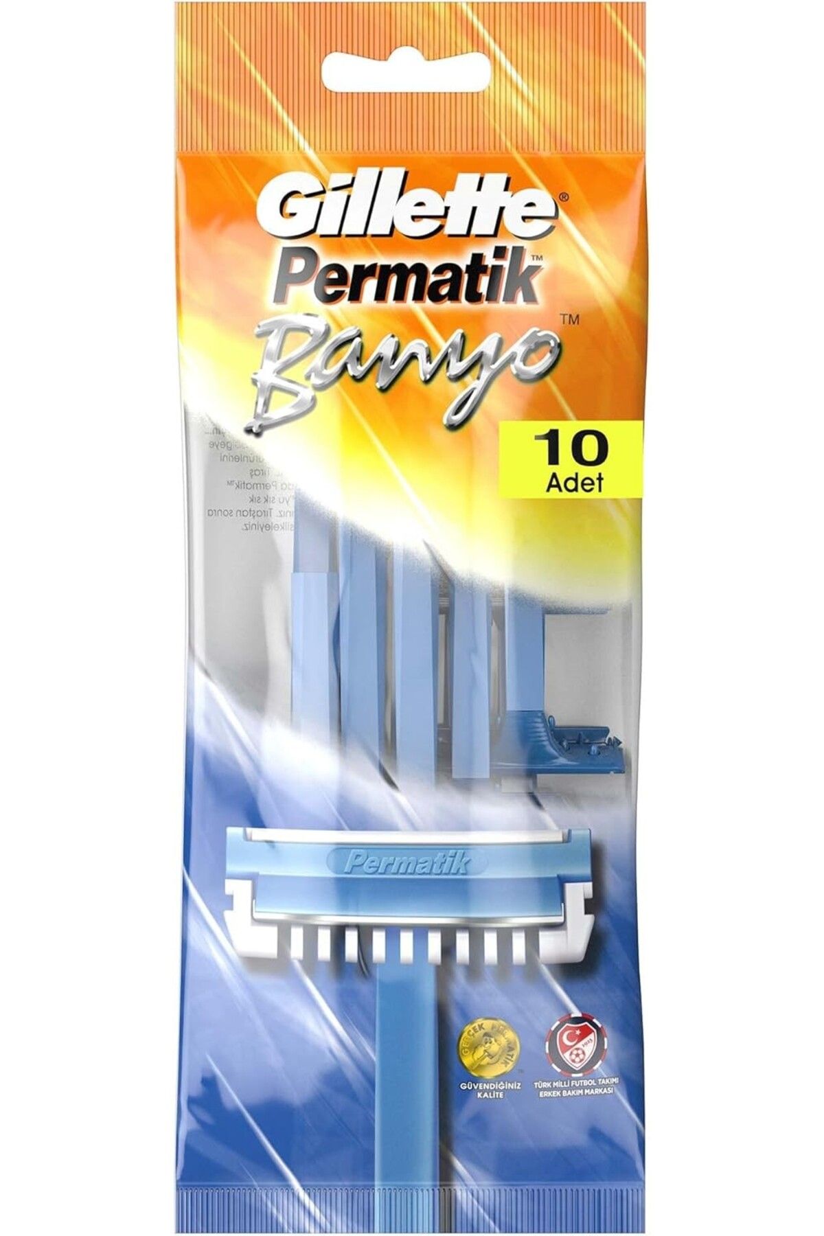 Gillette Permatik Banyo Kullan At Erkek Tıraş Bıçağı 10 Adet - Diş Beyazlatıcı Köpük Hediye
