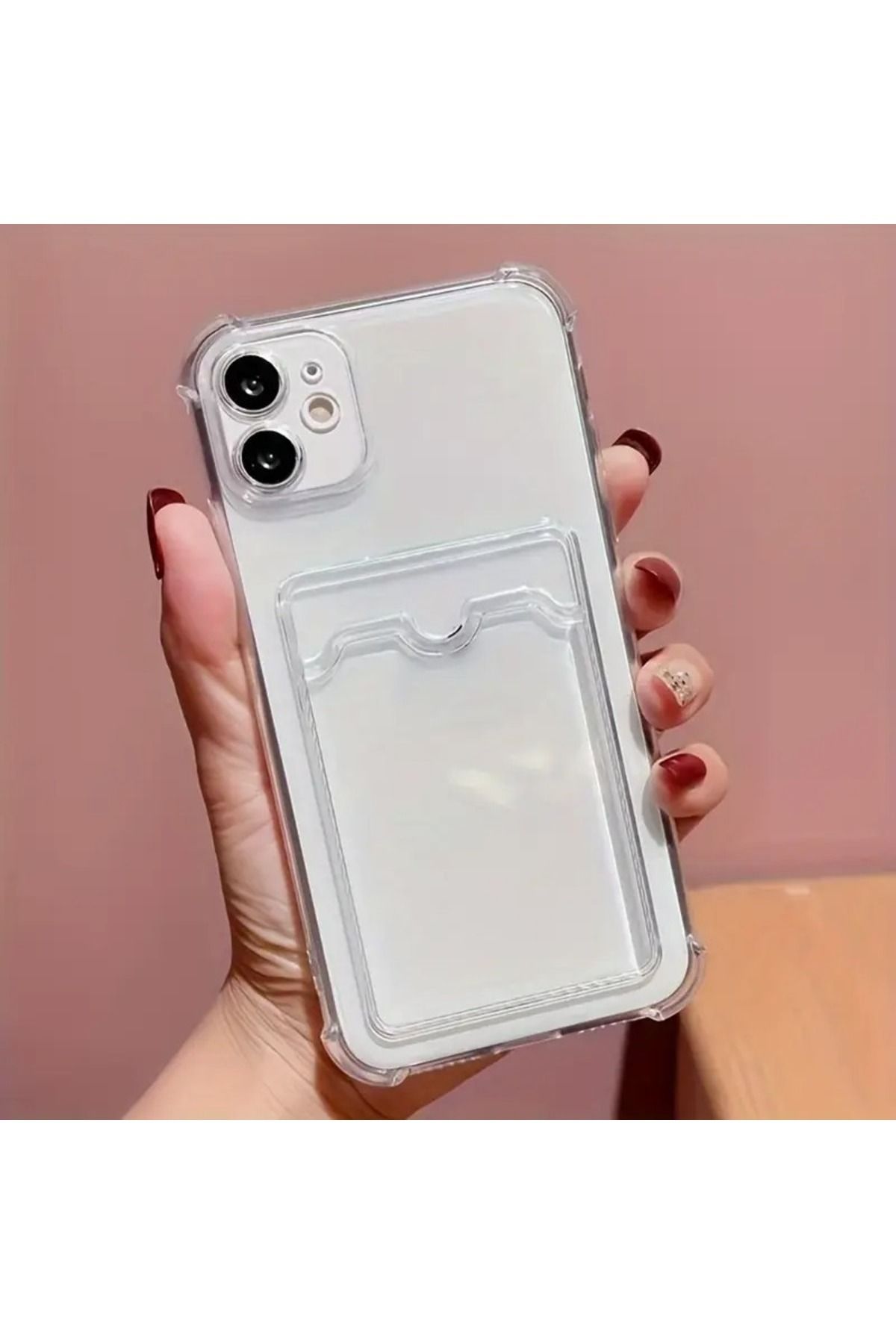 PSGT apple İphone 12 Uyumlu Kılıf Kamera Koruma Ve Köşe Korumalı Kartlıklı Cüzdanlı Darbe Emici Kapak