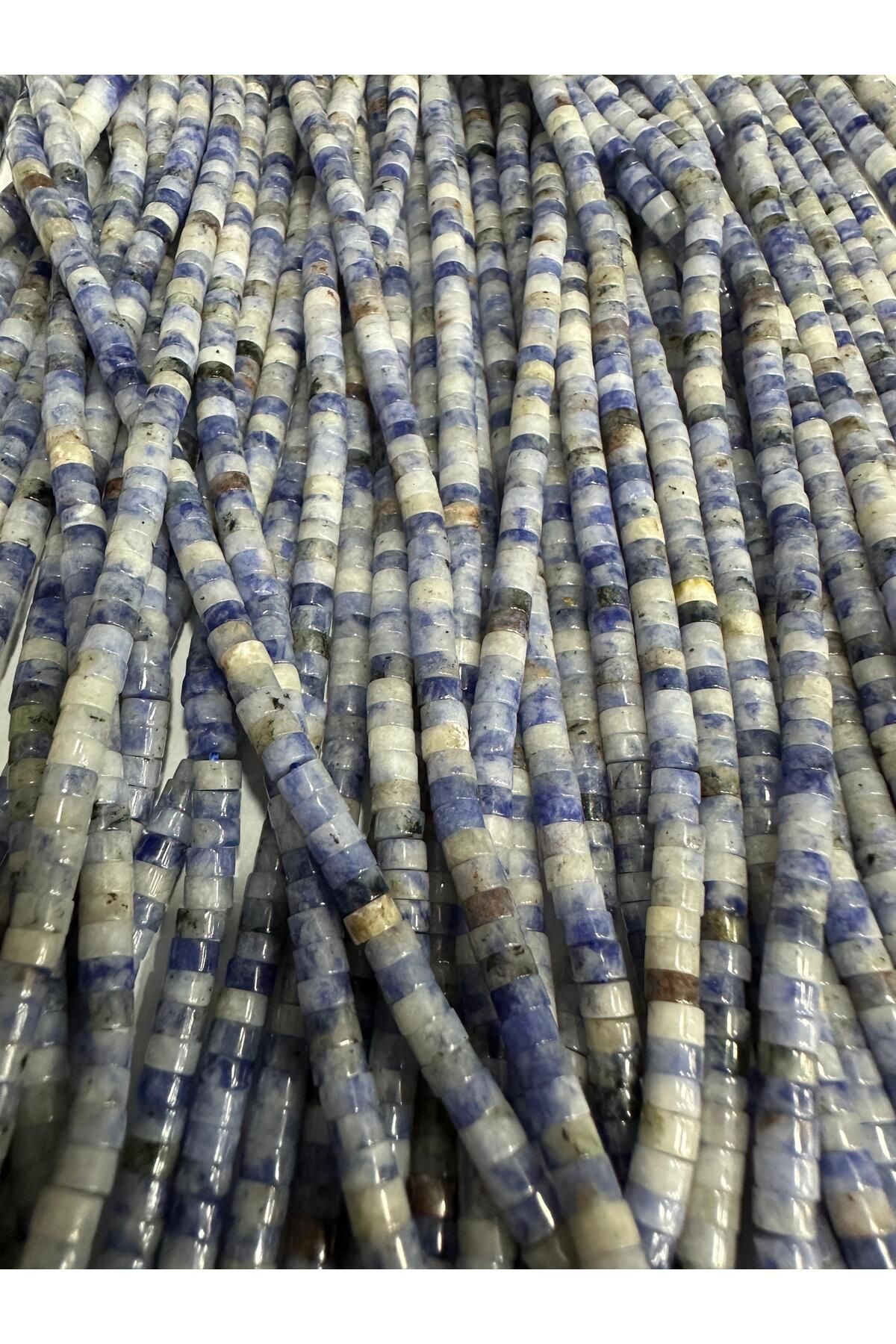 LİVZA BİJUTERİ Silindir Sodalite Doğal Taş Boncuk Bir Dizi