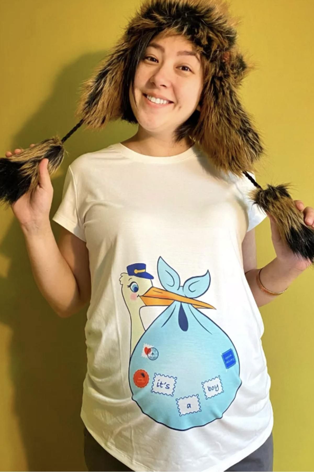 Luvmabelly Mom's City Hamile Baskılı Tshirt