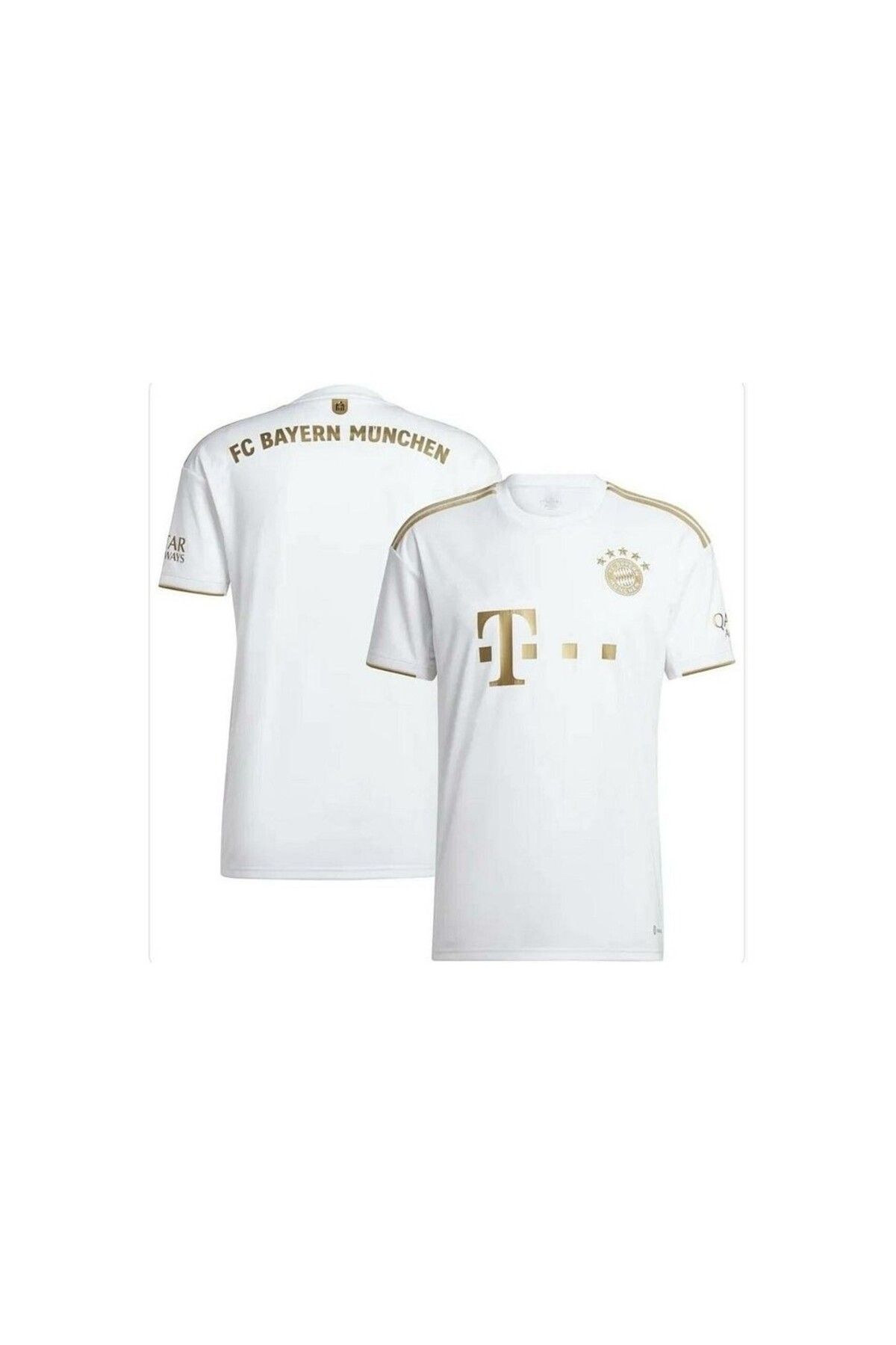 Atlas Global ʙᴀʏᴇʀɴ ᴍᴜɴɪʜ 2021/22 Sezonu Isimsiz Iç Saha Forması (White-Gold)