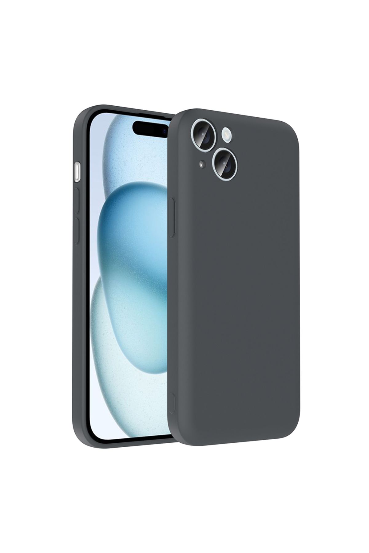 Ummeslem Apple iPhone 15 Cep Telefonu için Uyumlu Kılıf Kamera Korumalı Kartlık Hazneli Vitra Kapak