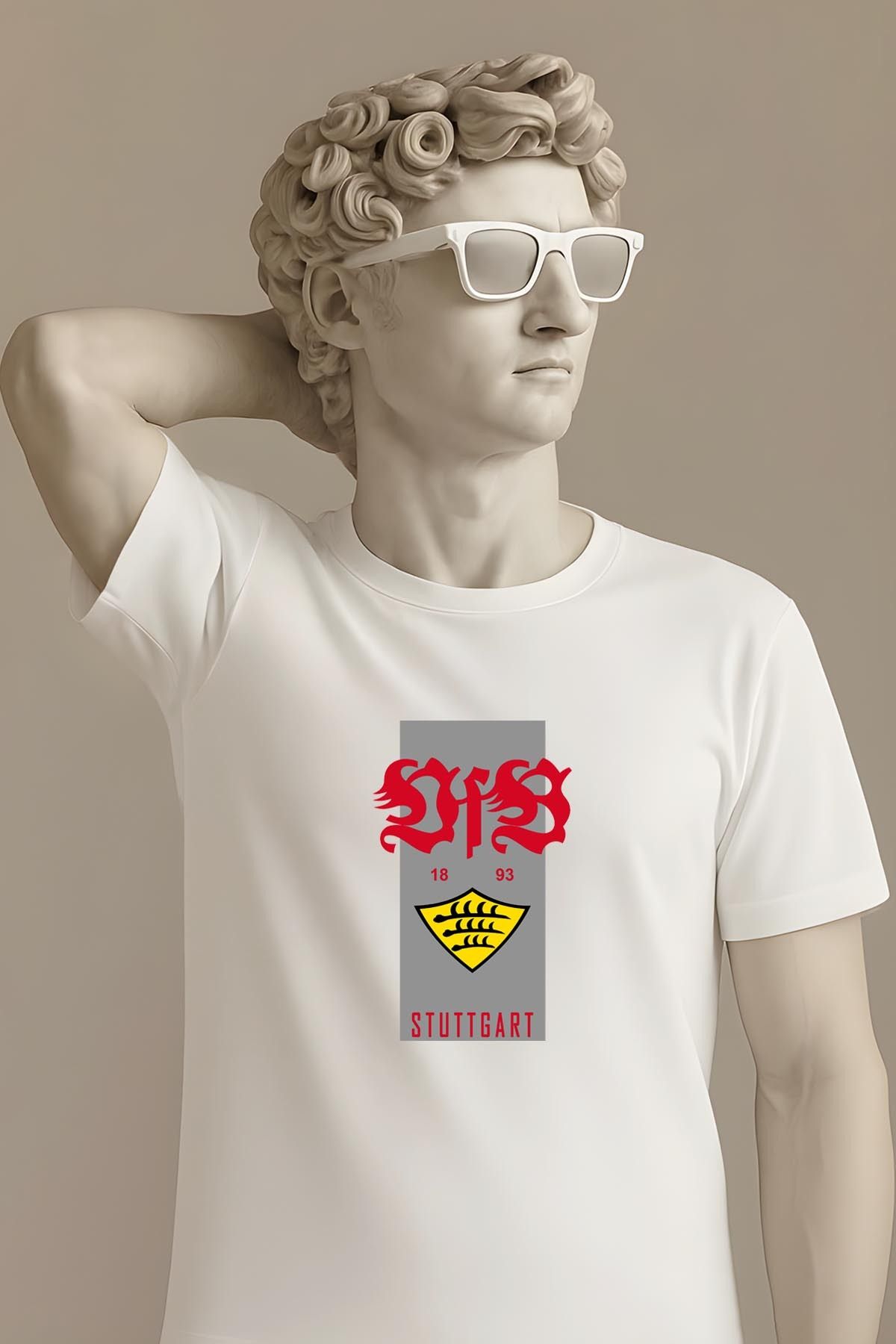362BASKI Stuttgart Minimal Tasarım Logo Baskılı Tshirt