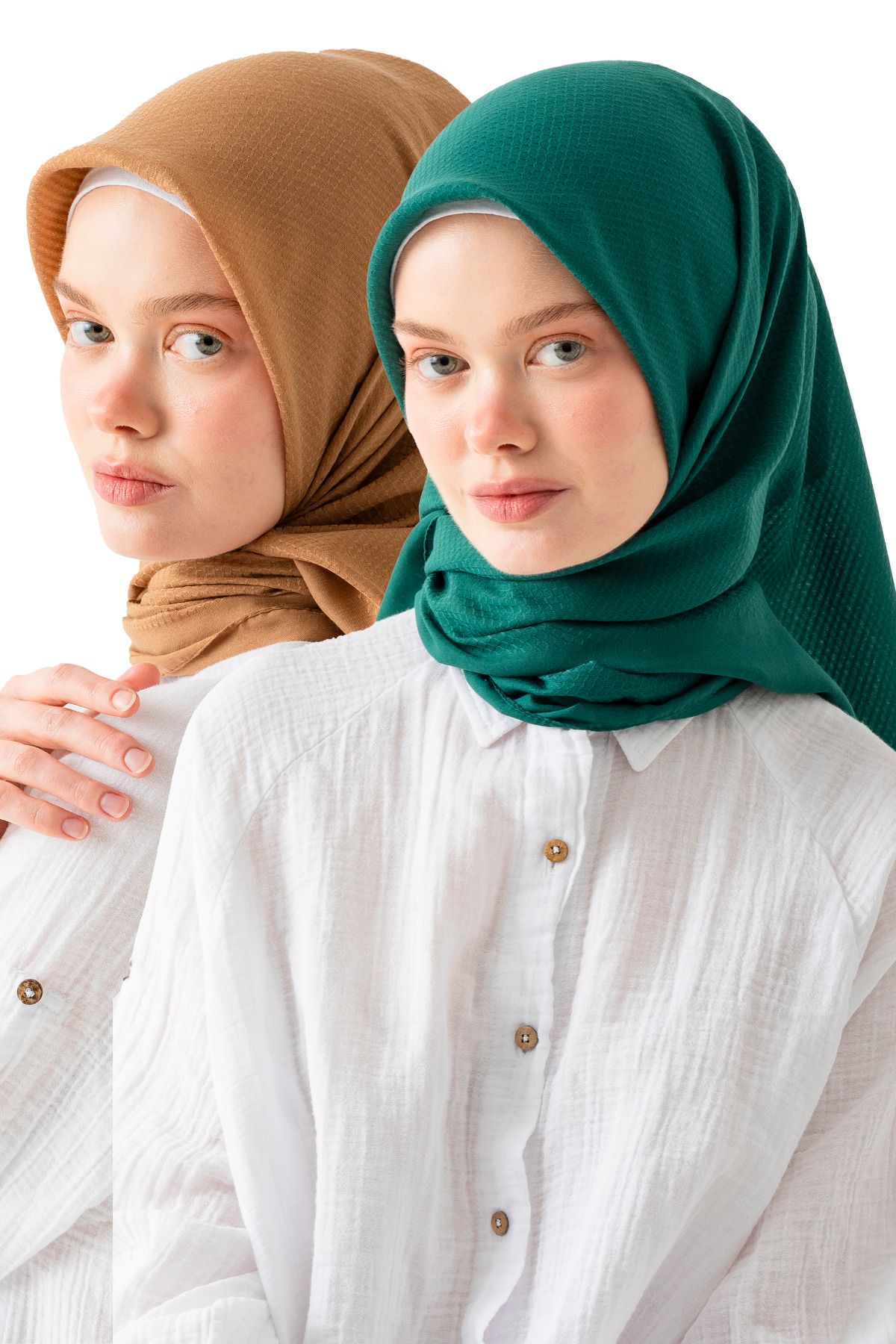 Wega Moda 2'li Pamuk Jakar Eşarp, Doğal Ve Şık Görünüm, Jakarlı Pamuk Eşarp, Soft Pamuk Eşarp.